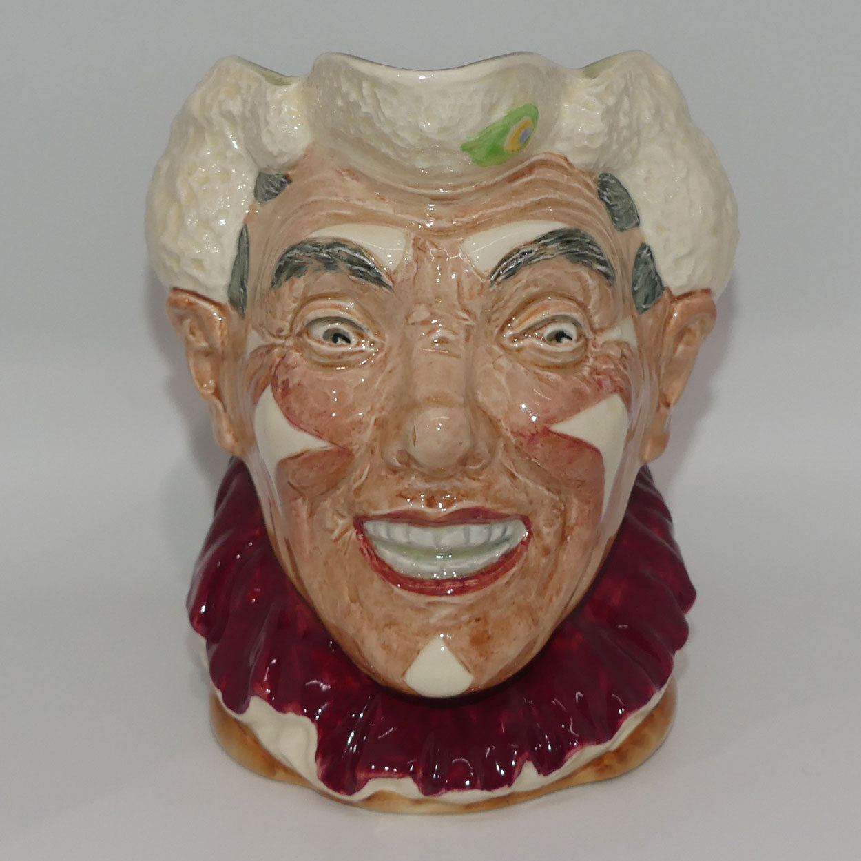 D6322 Royal Doulton large character jug The Clown | White Hair