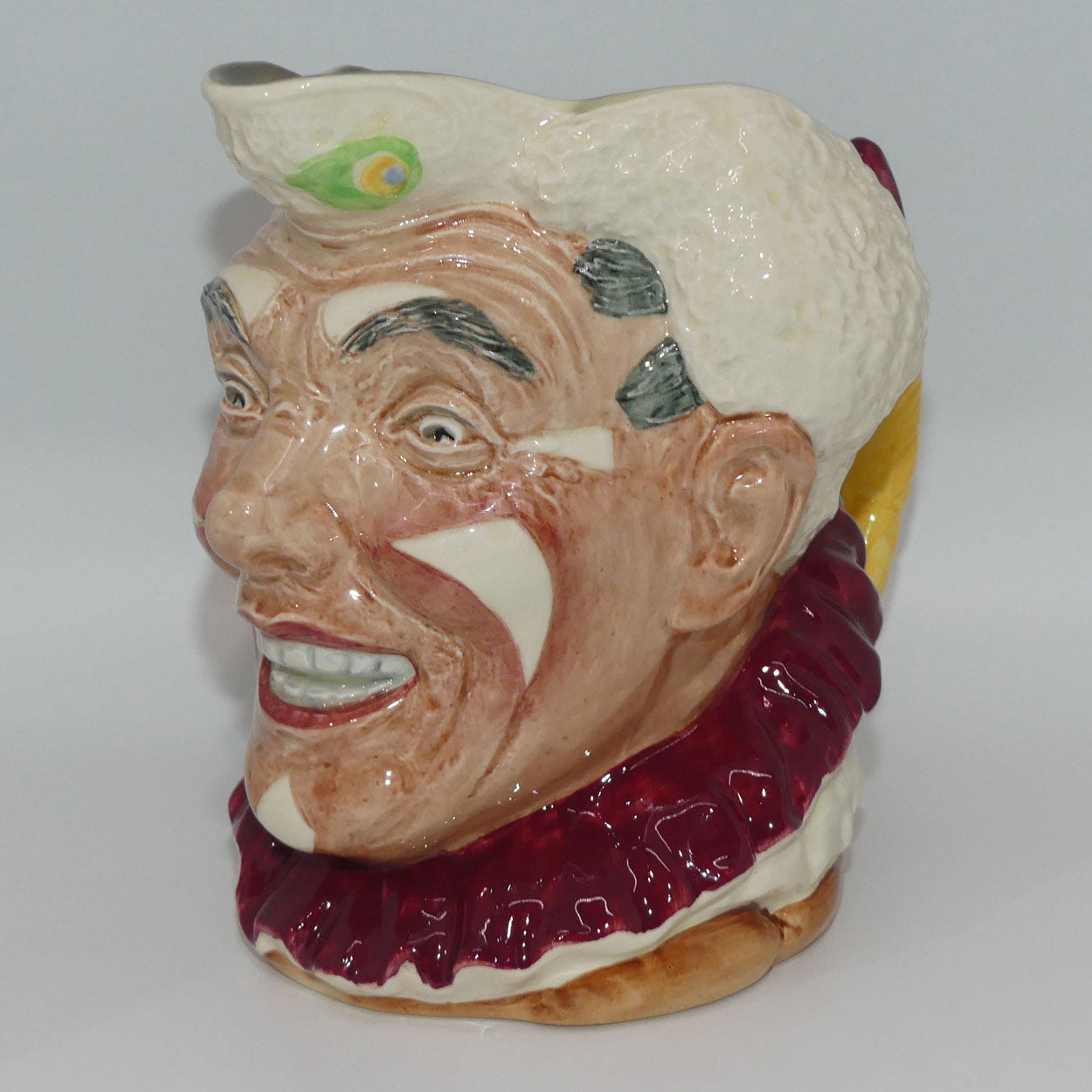 D6322 Royal Doulton large character jug The Clown | White Hair