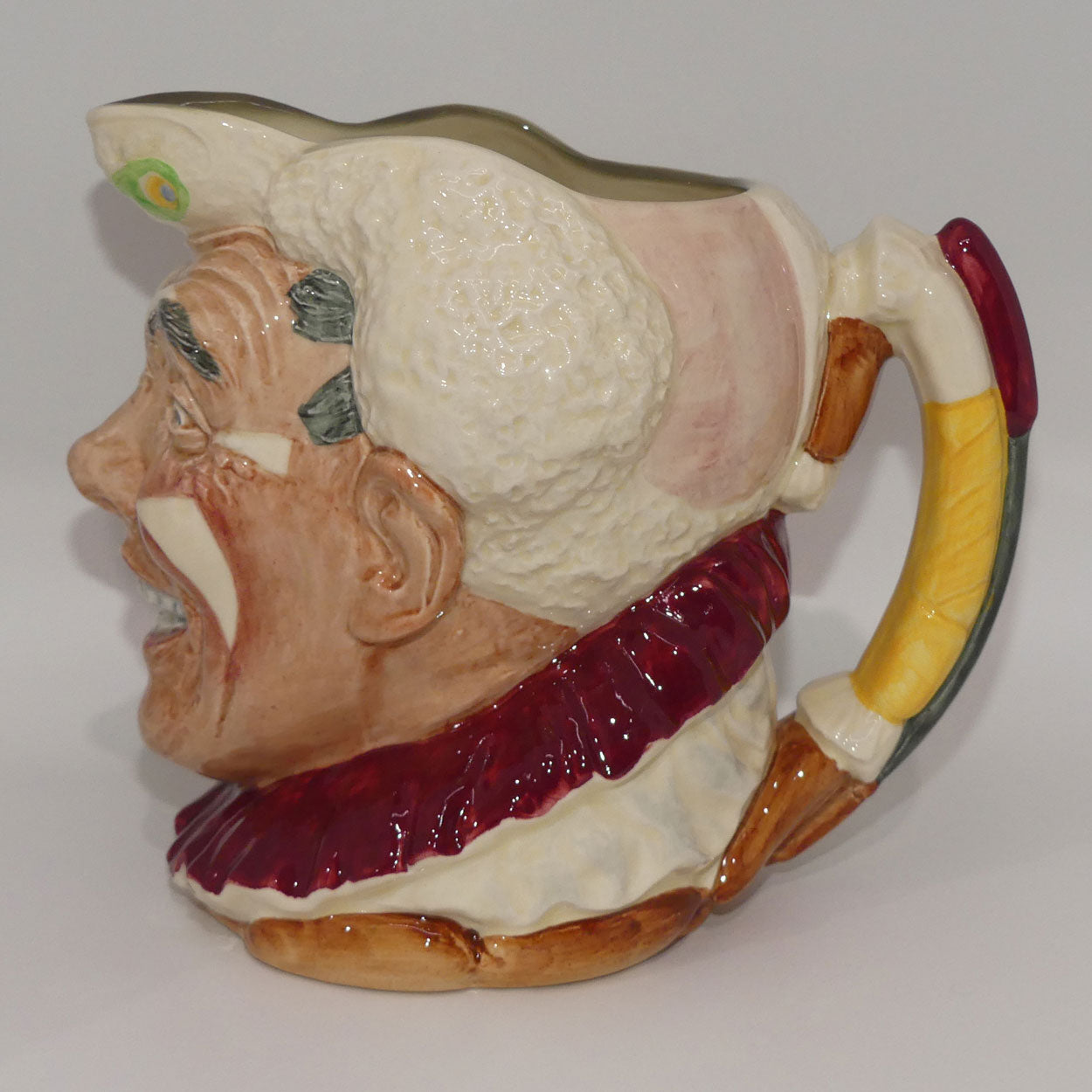 D6322 Royal Doulton large character jug The Clown | White Hair