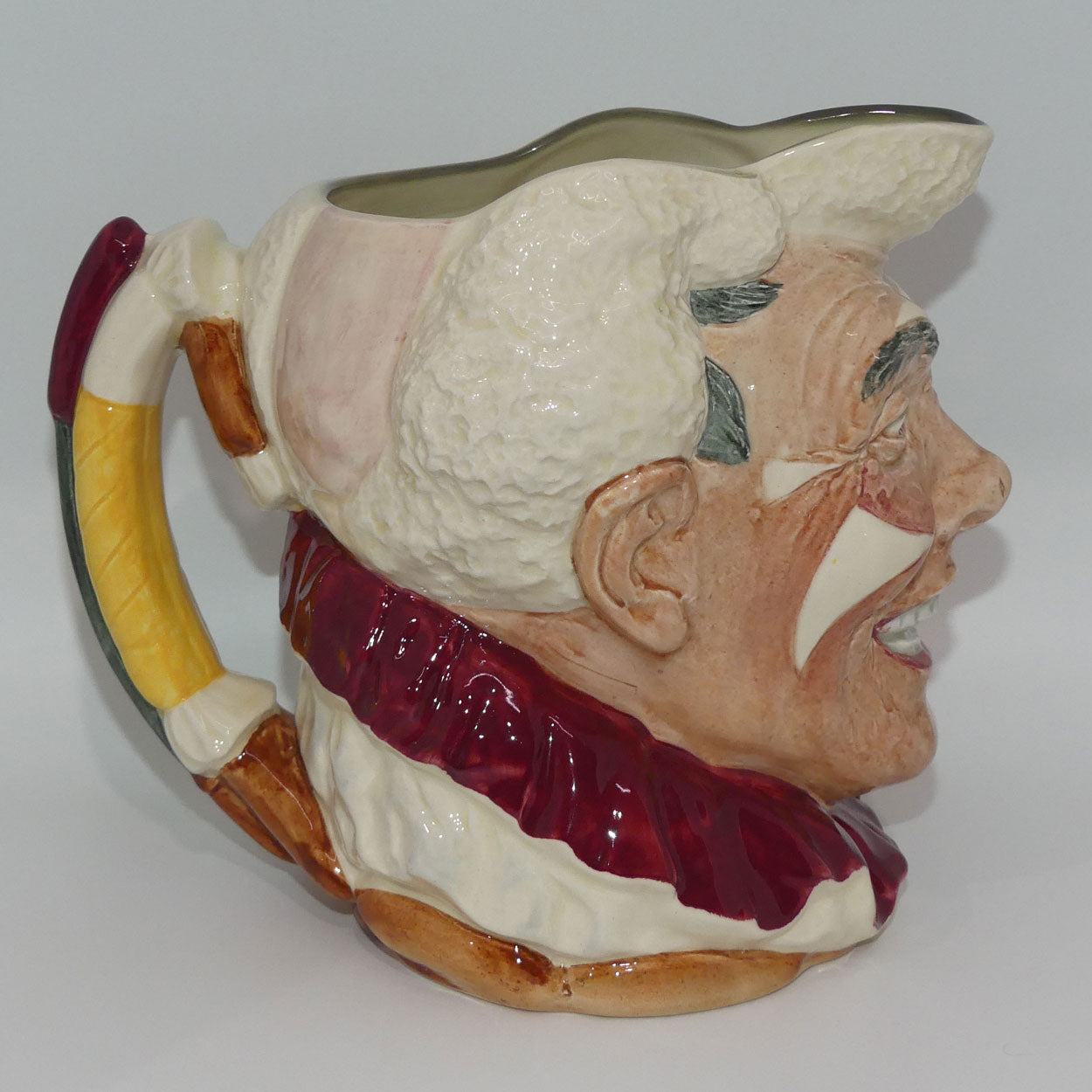 D6322 Royal Doulton large character jug The Clown | White Hair