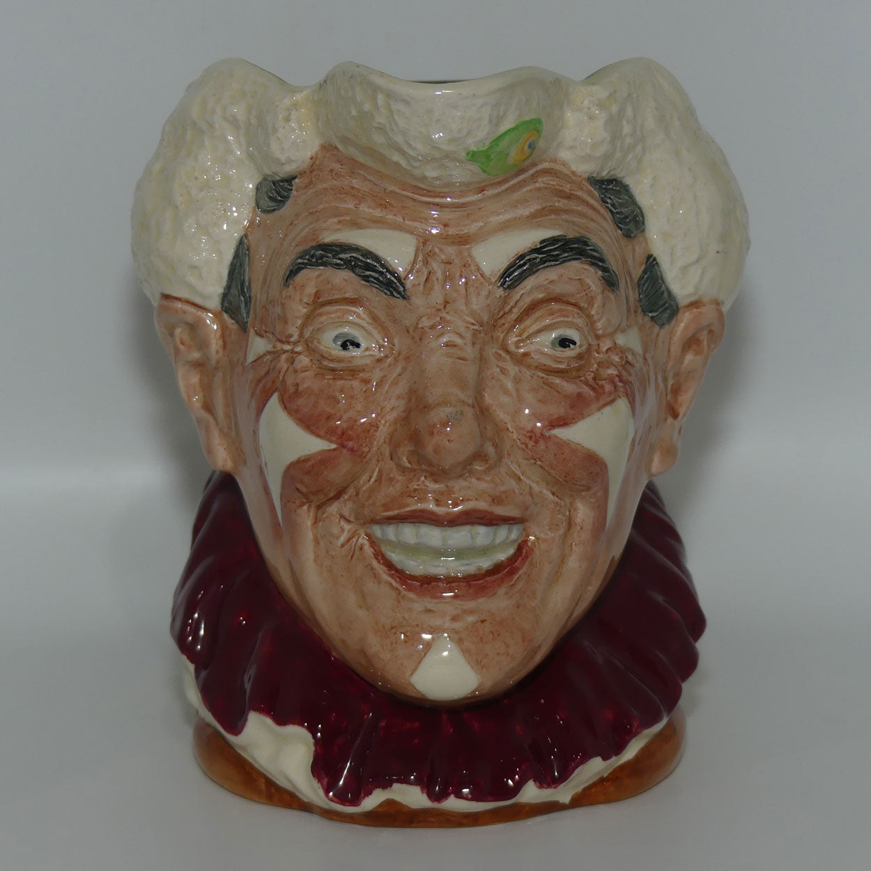 D6322 Royal Doulton large character jug The Clown | White Hair