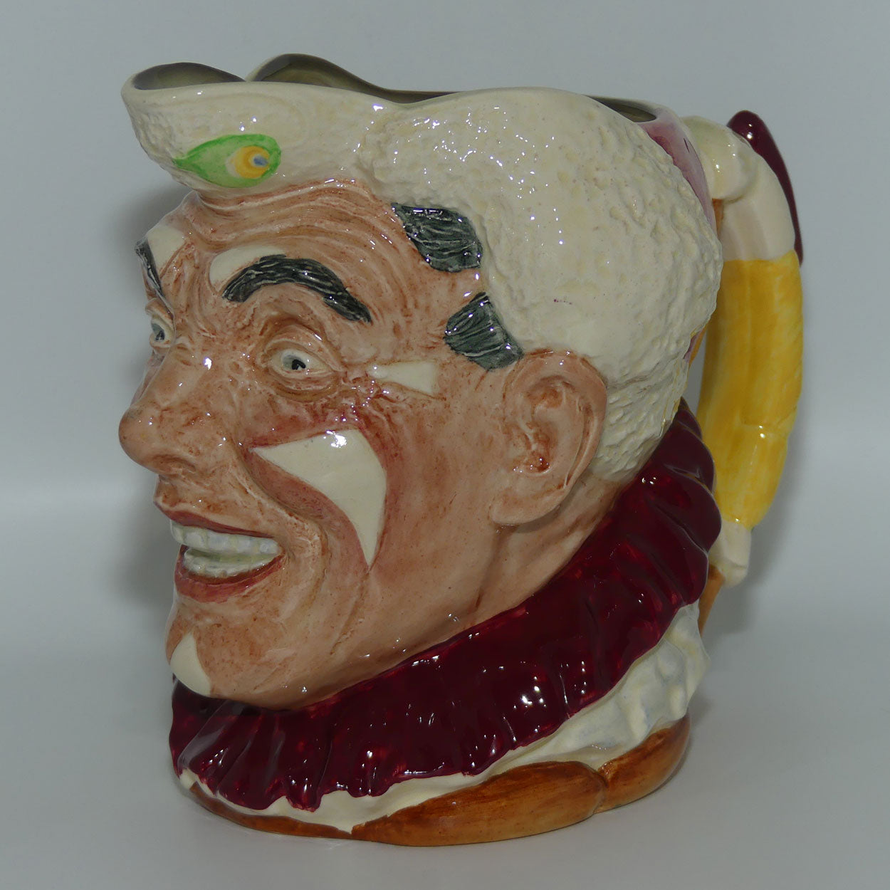 D6322 Royal Doulton large character jug The Clown | White Hair
