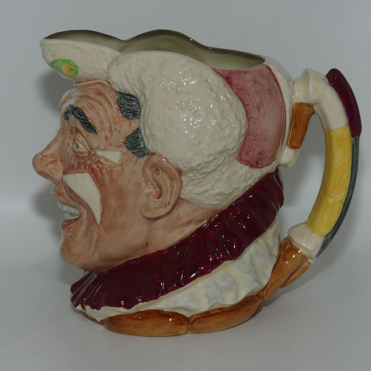 D6322 Royal Doulton large character jug The Clown | White Hair