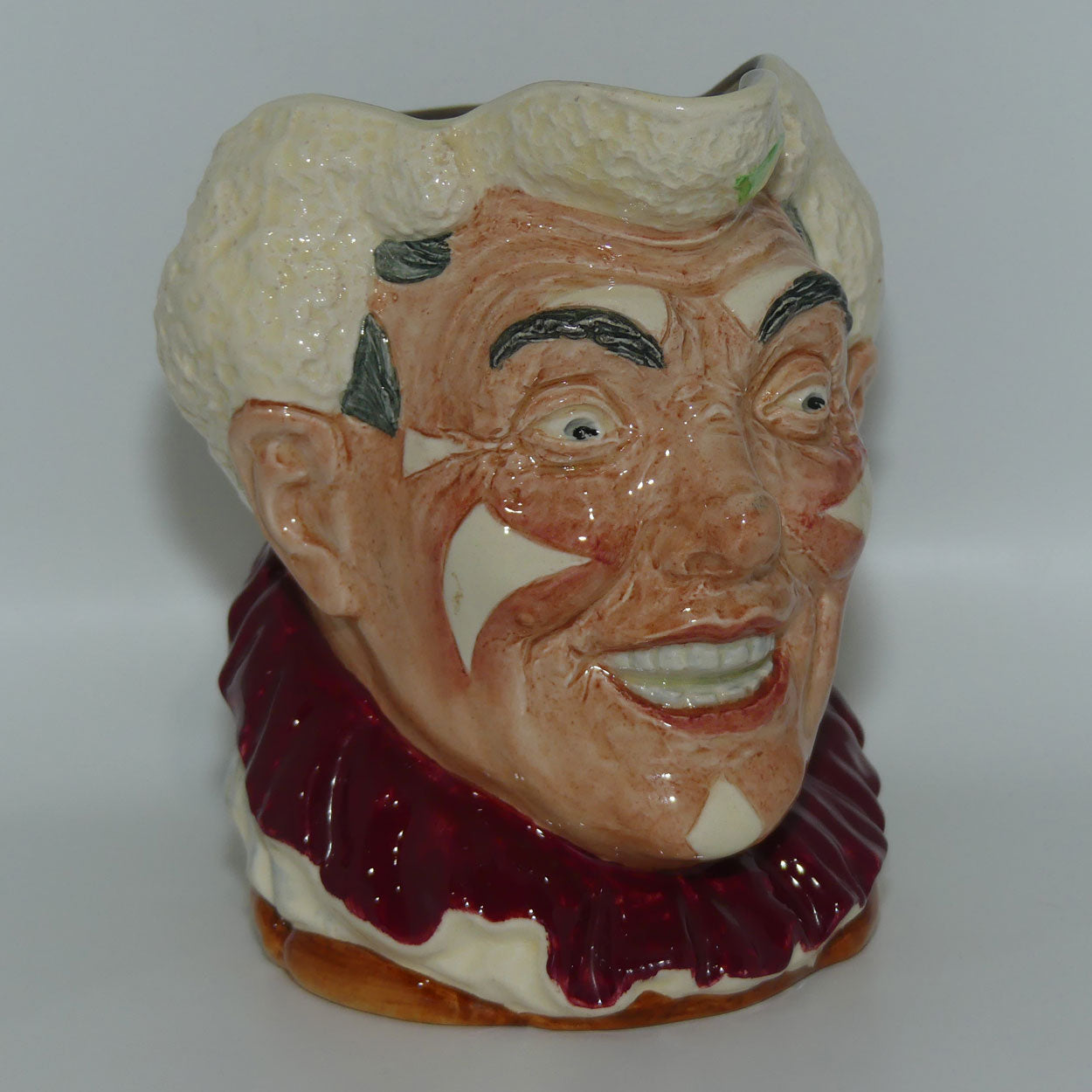 D6322 Royal Doulton large character jug The Clown | White Hair