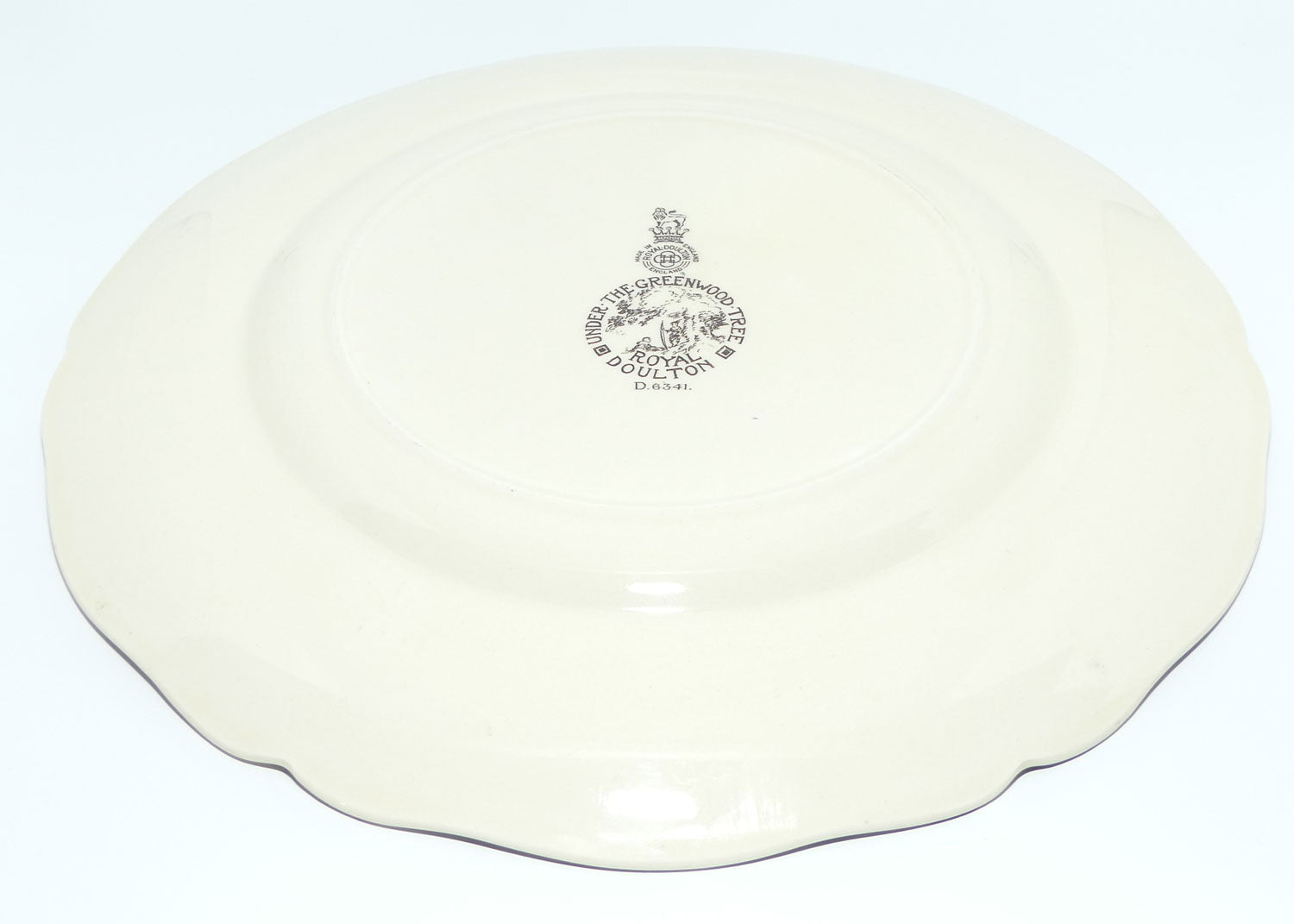 Royal Doulton Under the Greenwood Tree Leeds rack plate D6341 #1 | Green & Brown outfits | Maid Marion Blue