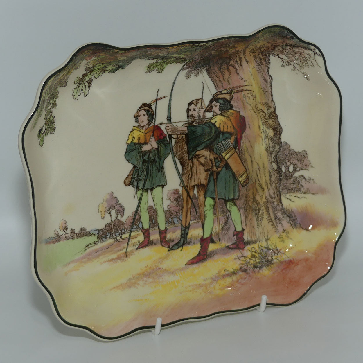 Royal Doulton Under the Greenwood Tree rectangular bowl D6341 | Scene 10
