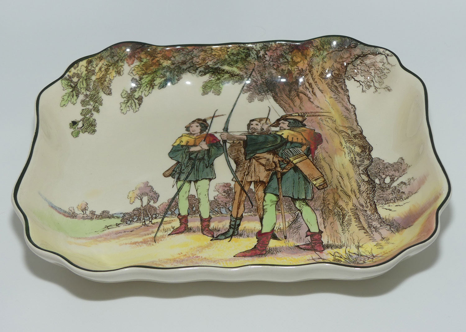 Royal Doulton Under the Greenwood Tree rectangular bowl D6341 | Scene 10