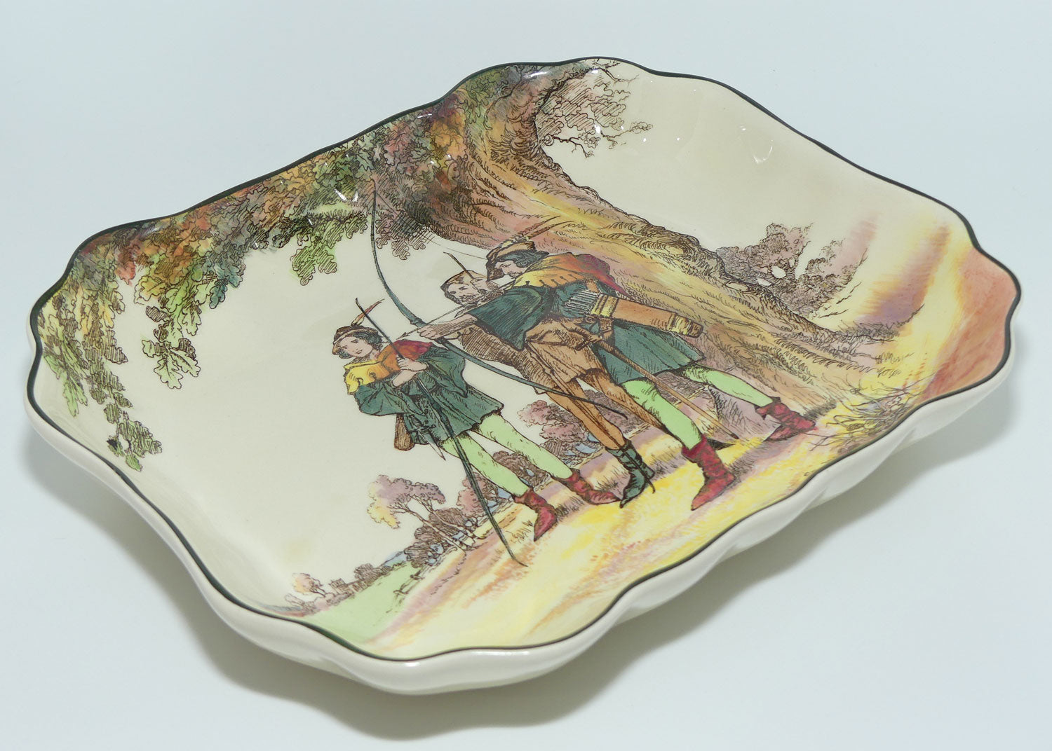 Royal Doulton Under the Greenwood Tree rectangular bowl D6341 | Scene 10