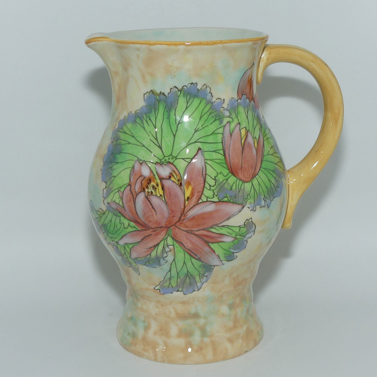 Royal Doulton colourful Water Lily pattern jug D6343