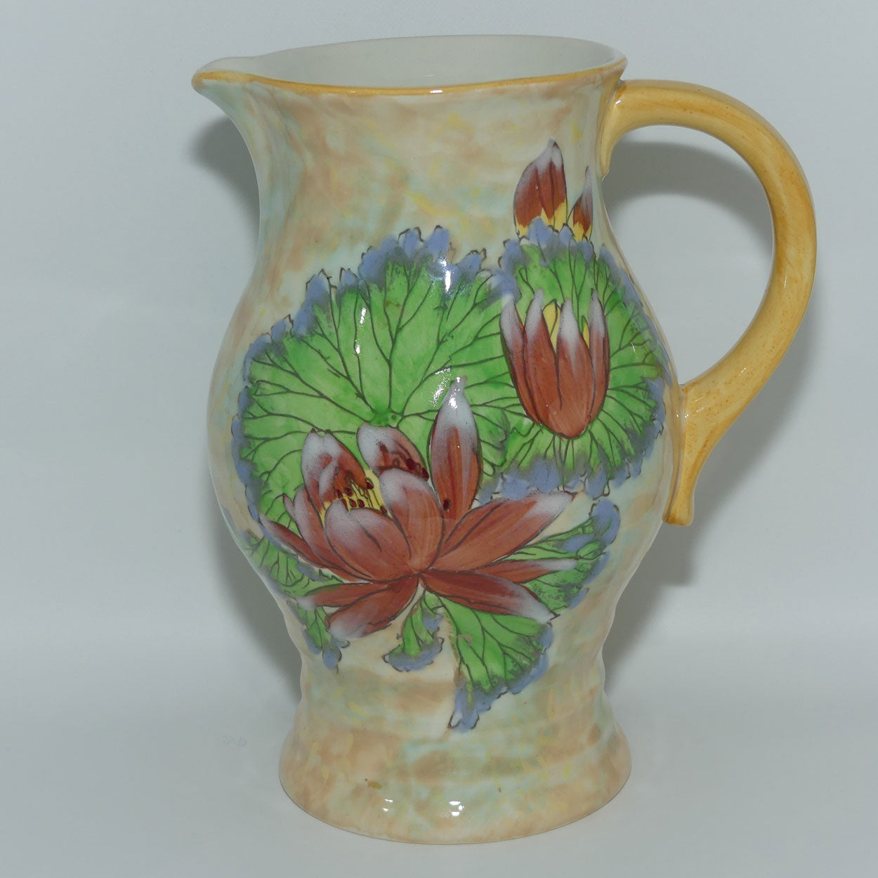 Royal Doulton colourful Water Lily pattern jug D6343 | #1