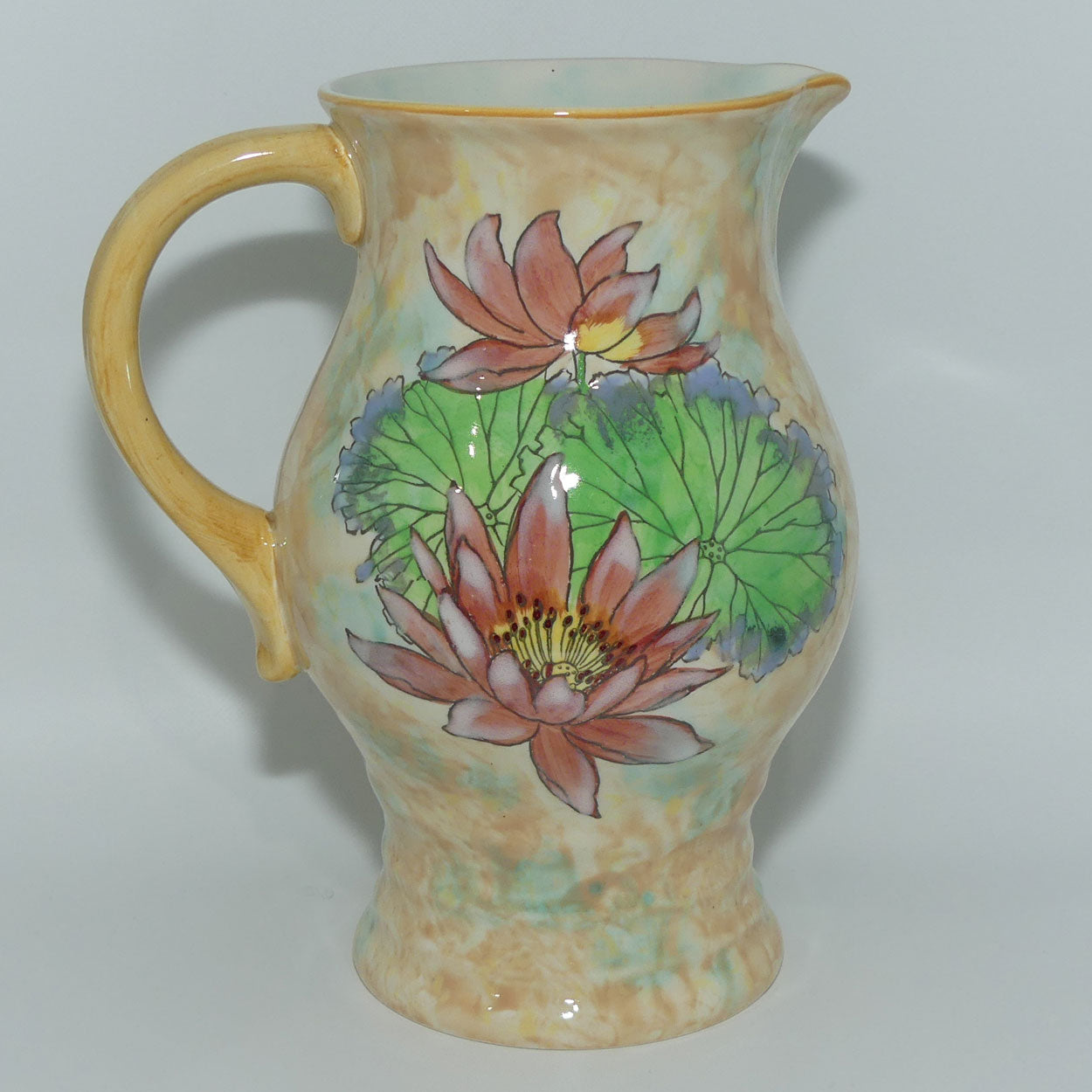 Royal Doulton colourful Water Lily pattern jug D6343