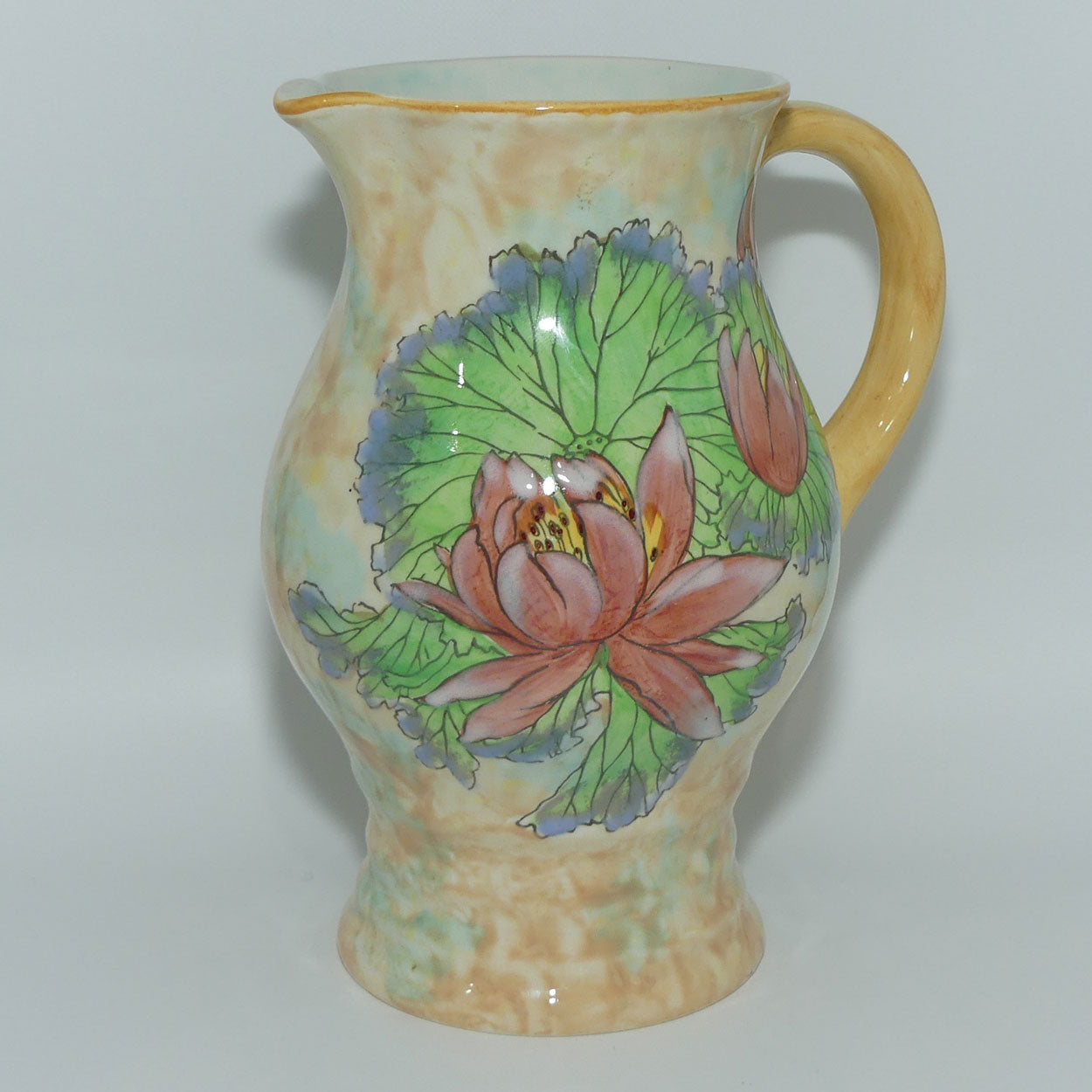 Royal Doulton colourful Water Lily pattern jug D6343