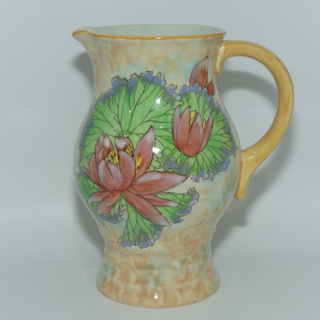 Royal Doulton colourful Water Lily pattern jug D6343