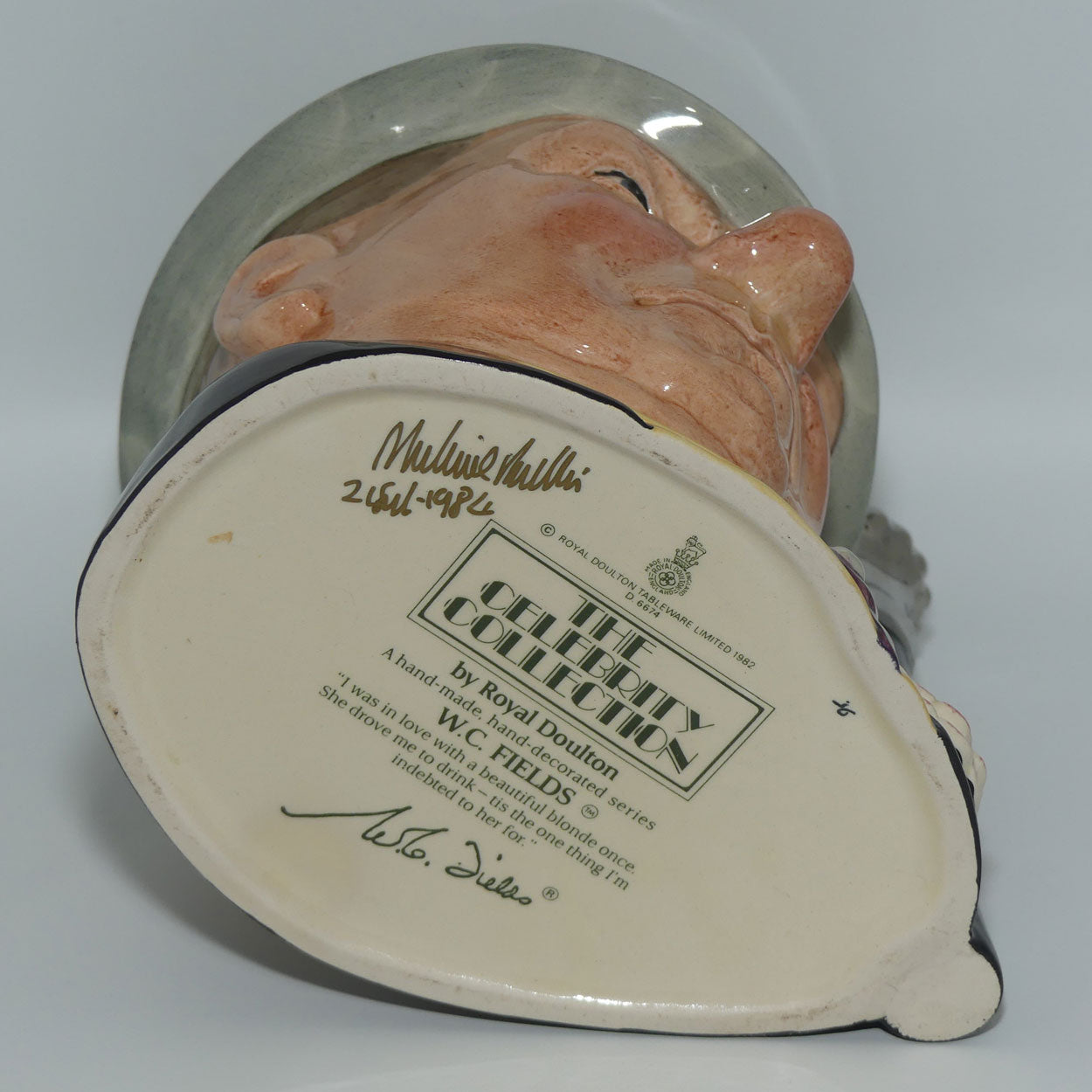 D6674 Royal Doulton large character jug WC Fields | Celebrity Collection