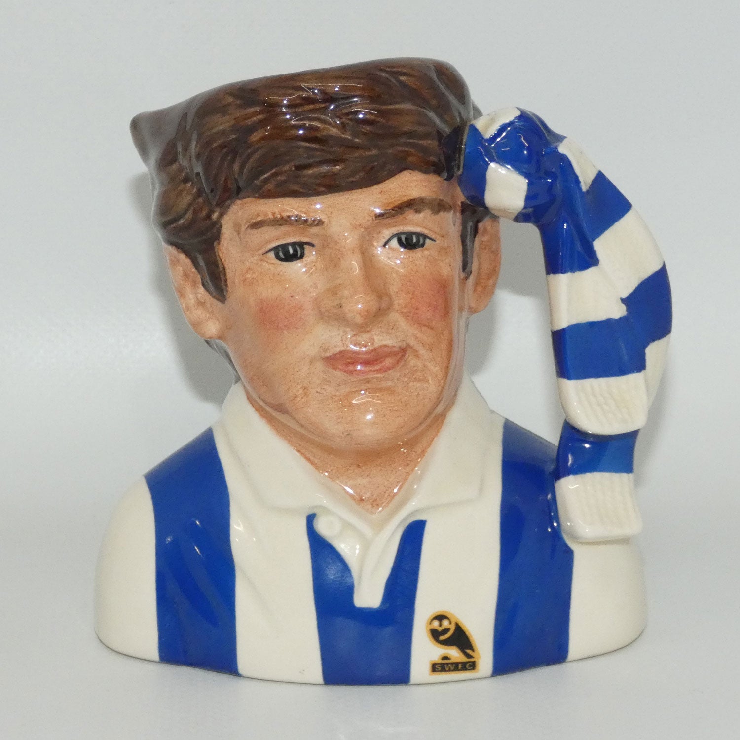 D6958 Royal Doulton small character jug Football Supporter Sheffield Wednesday
