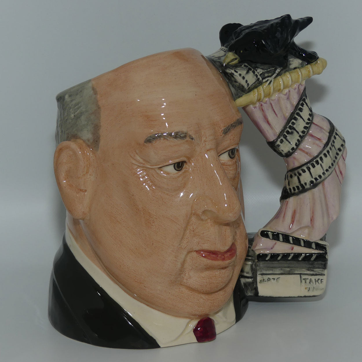 D6987 Royal Doulton large character jug Alfred Hitchcock | Pink Curtain