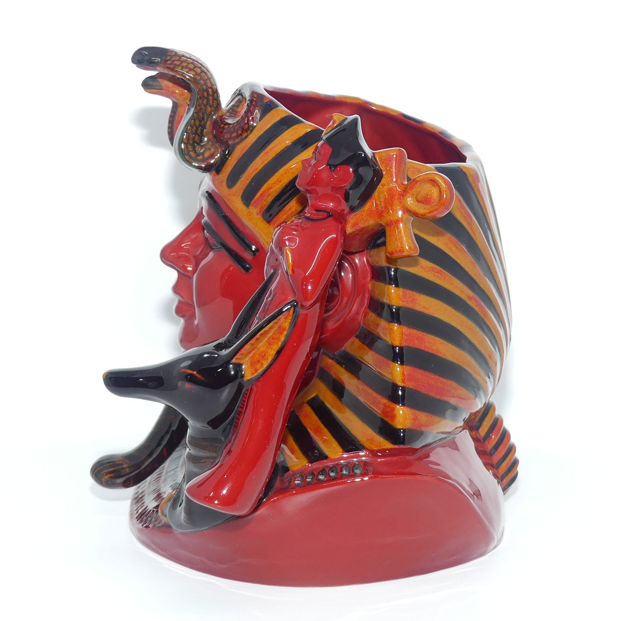 D7028 Royal Doulton large character jug The Pharaoh | Flambe
