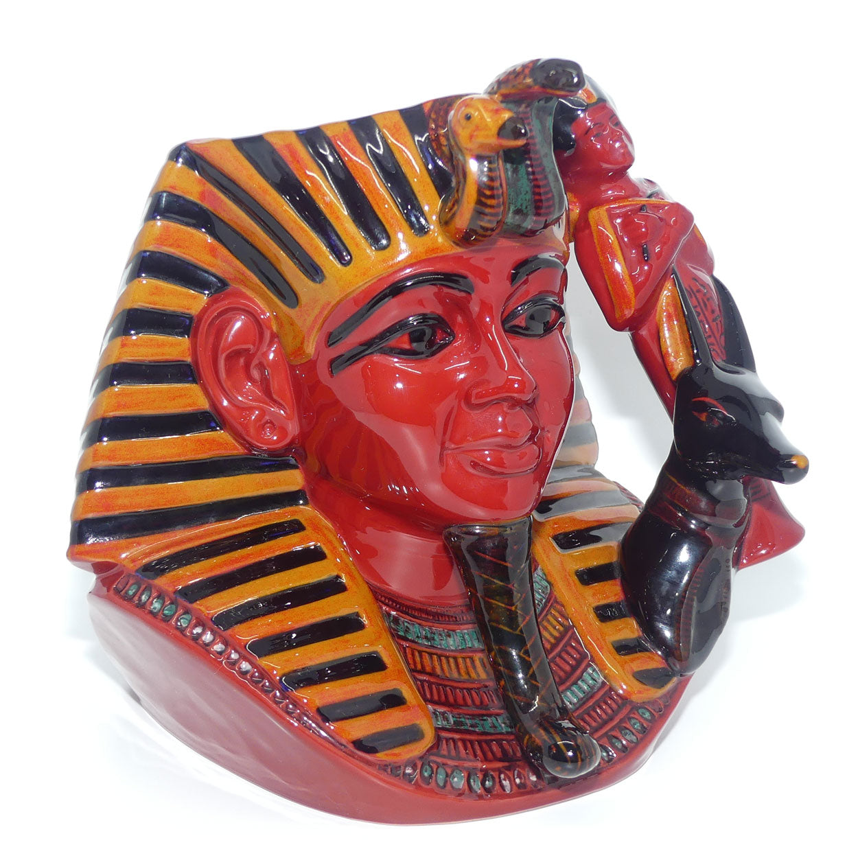 D7028 Royal Doulton large character jug The Pharaoh | Flambe