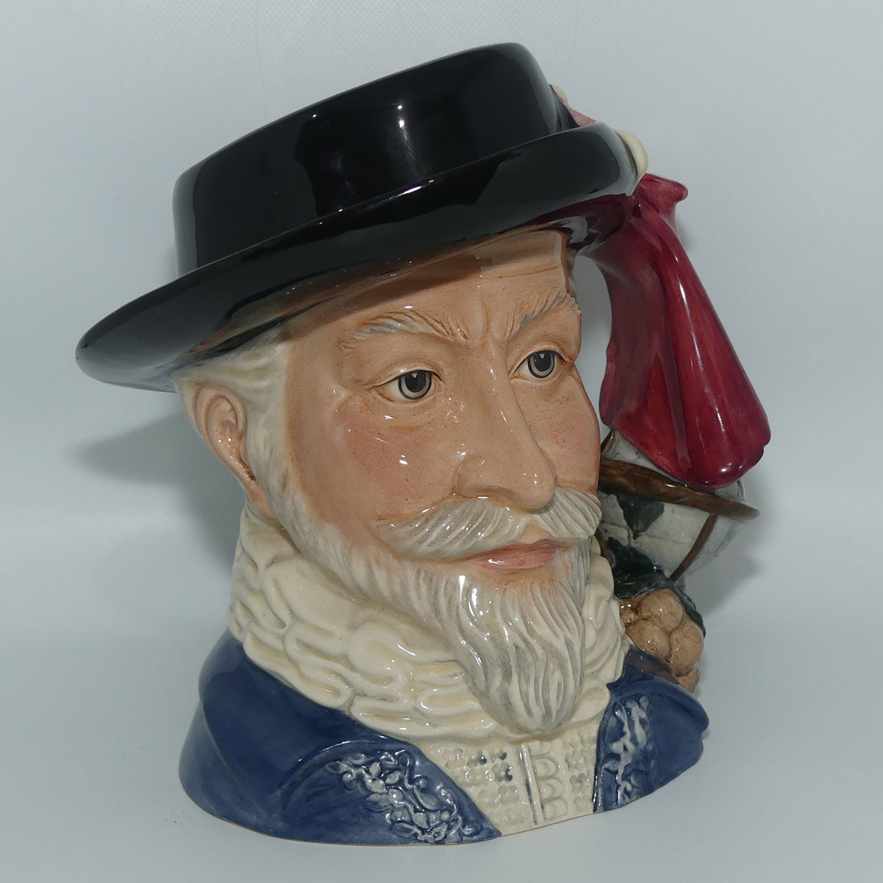 D7169 Royal Doulton large character jug Sir Walter Raleigh | #362/1000 | Box + Cert