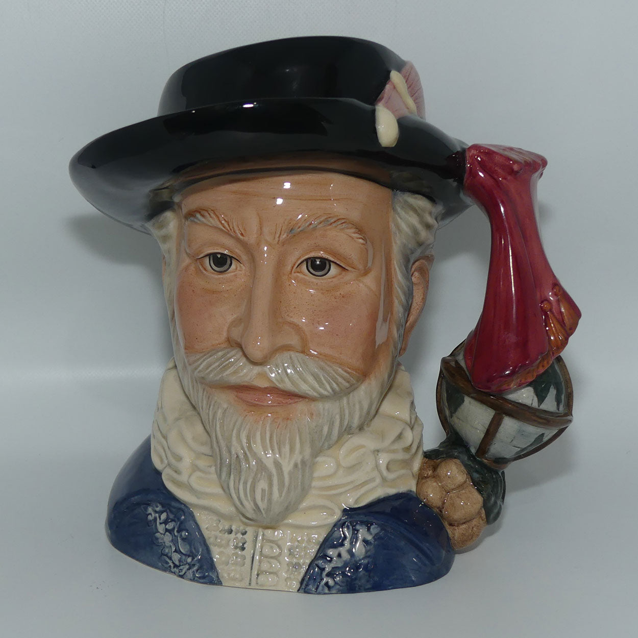 D7169 Royal Doulton large character jug Sir Walter Raleigh | #362/1000 | Box + Cert