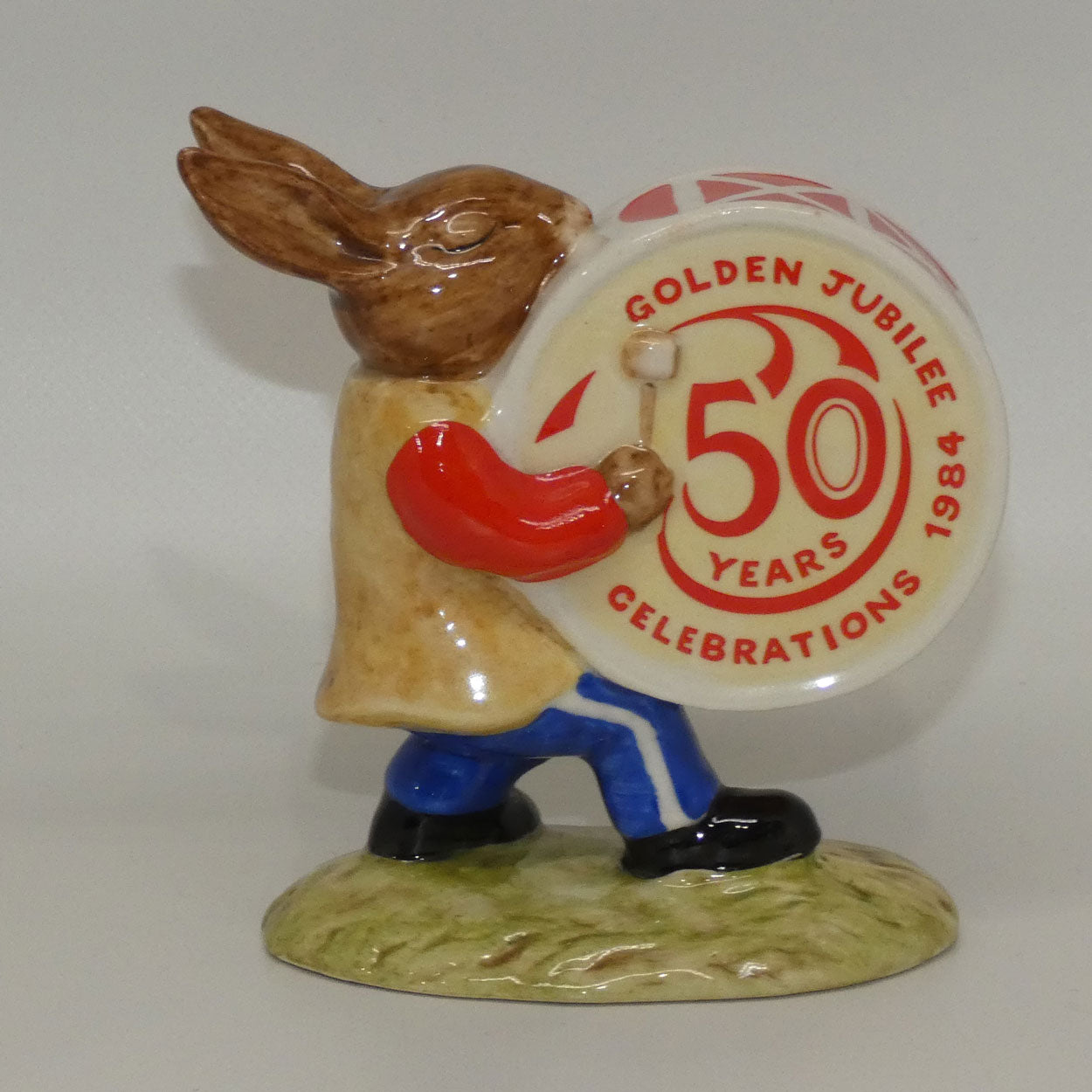 DB026A Royal Doulton Bunnykins Drummer | GJ stamp | 50 Years | no box