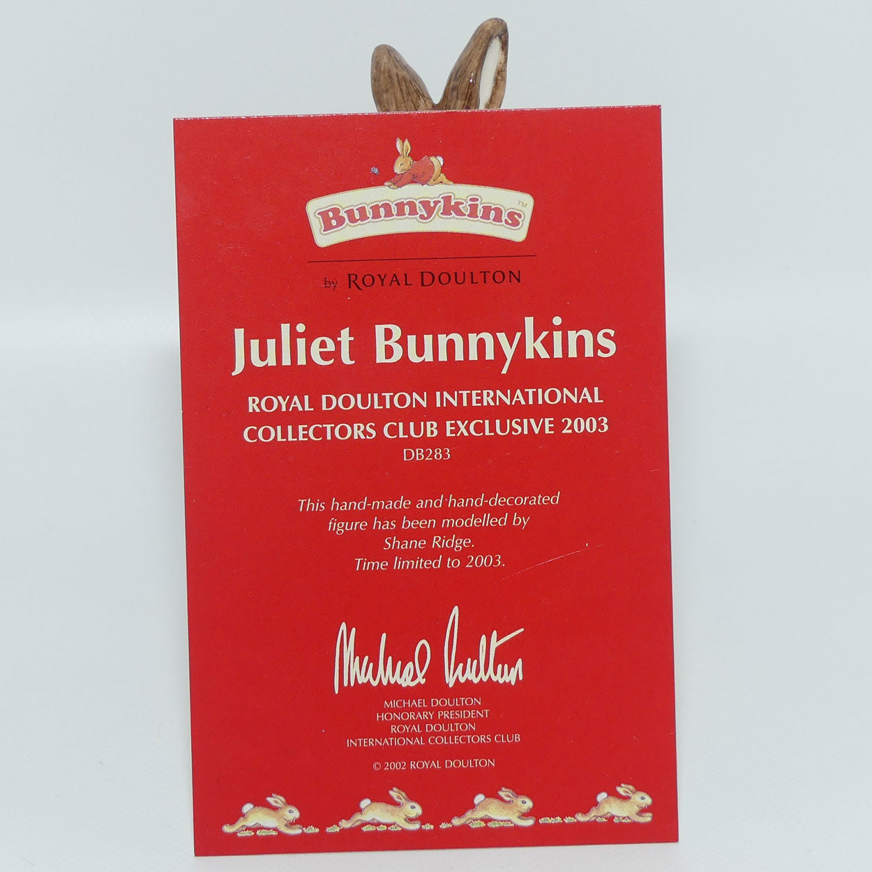 DB283 Royal Doulton Bunnykins figurine Juliet | 2003 ICC | + Cert