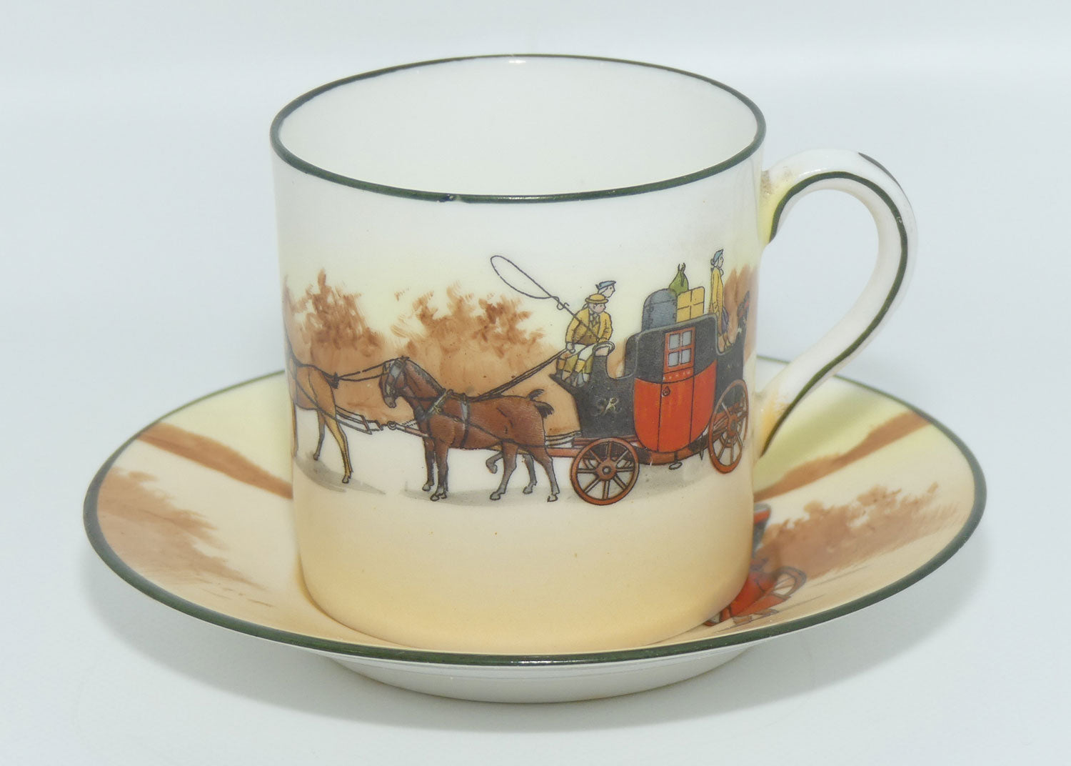 Royal Doulton Coaching Days demi tasse coffee cup and saucer E3804