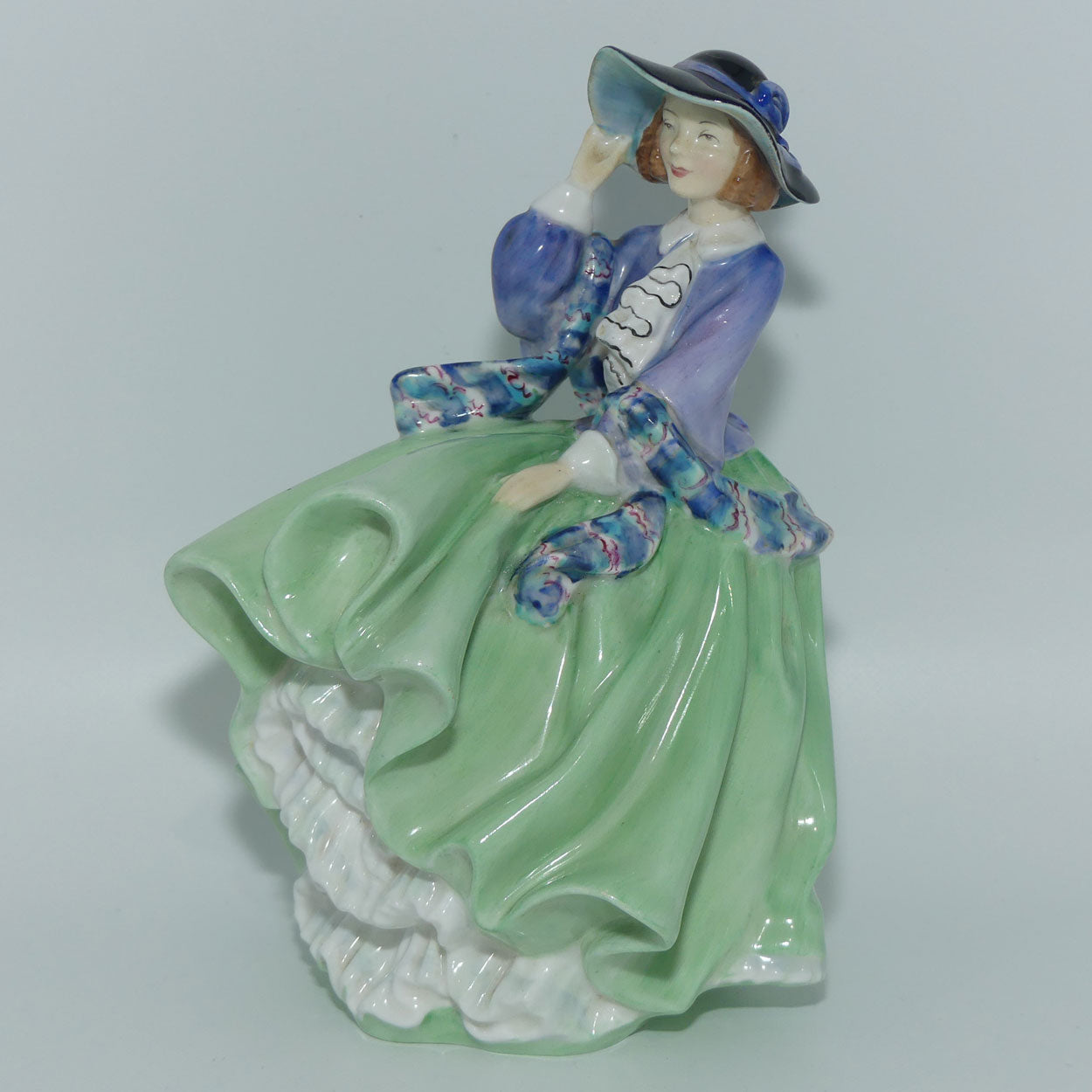 Royal Doulton figure Top O' The Hill HN1833 | Green colourway | Designer: Leslie Harradine