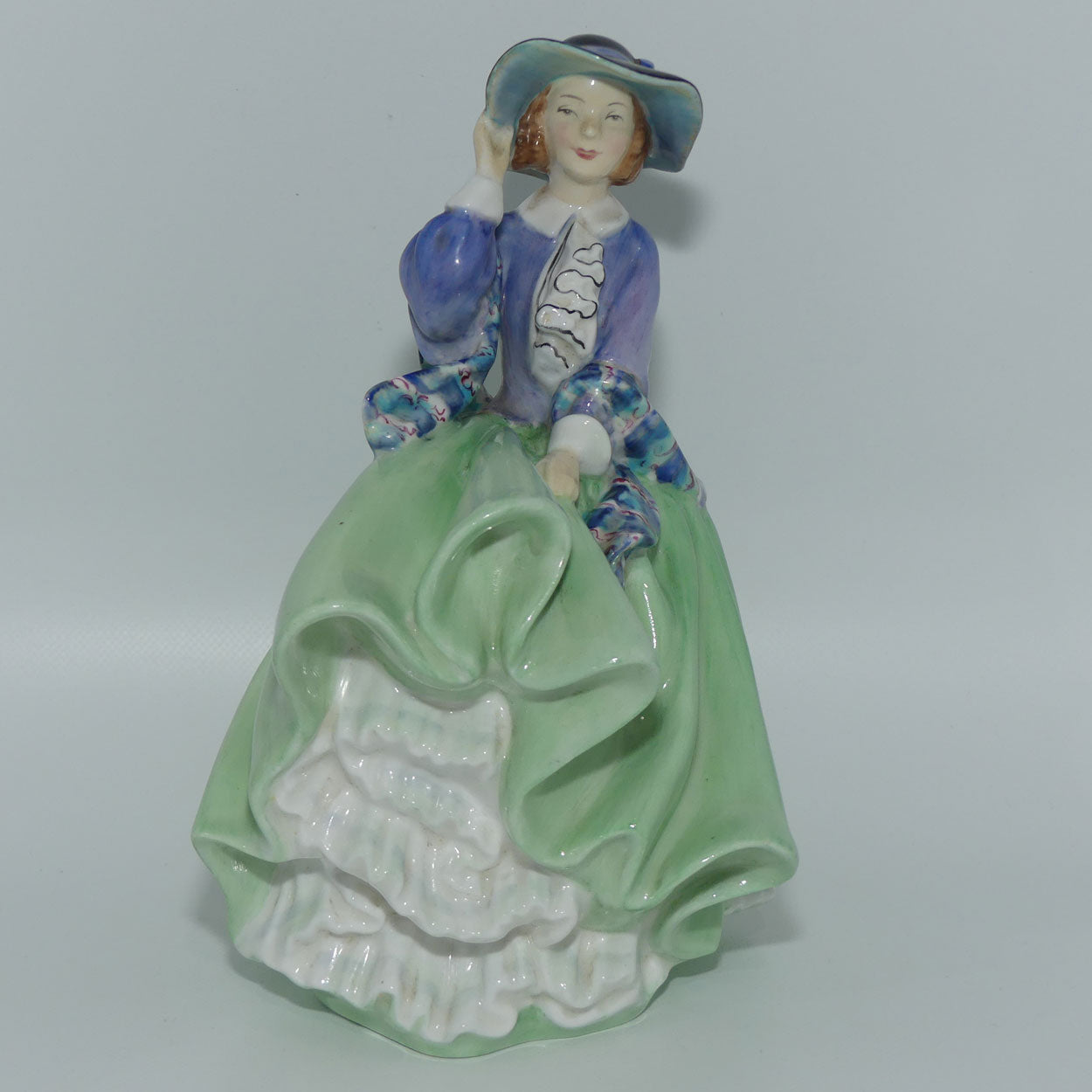 Royal Doulton figure Top O' The Hill HN1833 | Green colourway | Designer: Leslie Harradine