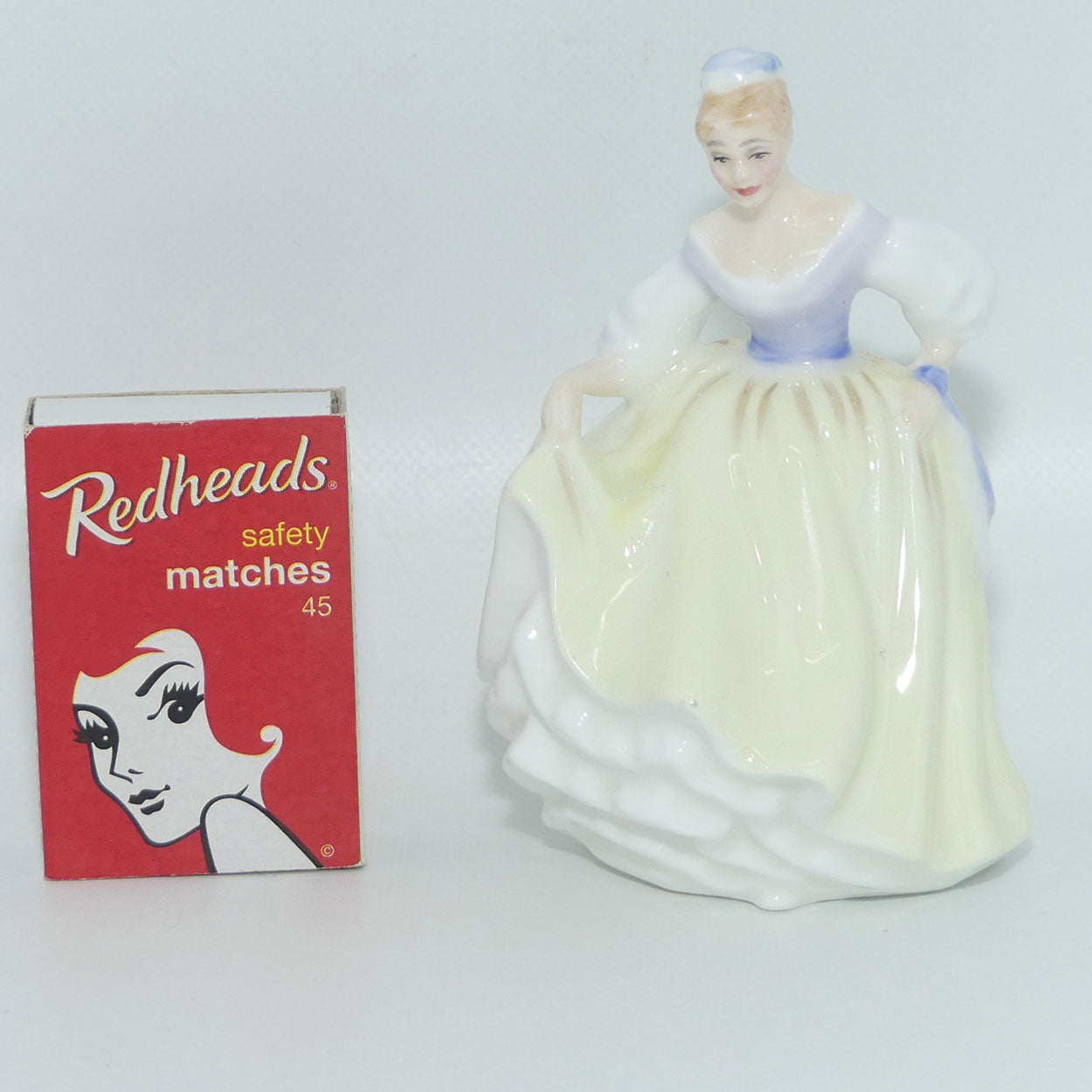 HN3216 Royal Doulton miniature figure Fair Lady | Yellow