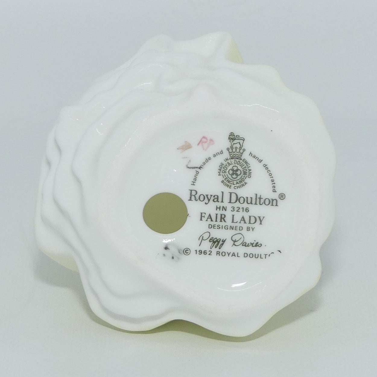 HN3216 Royal Doulton miniature figure Fair Lady | Yellow