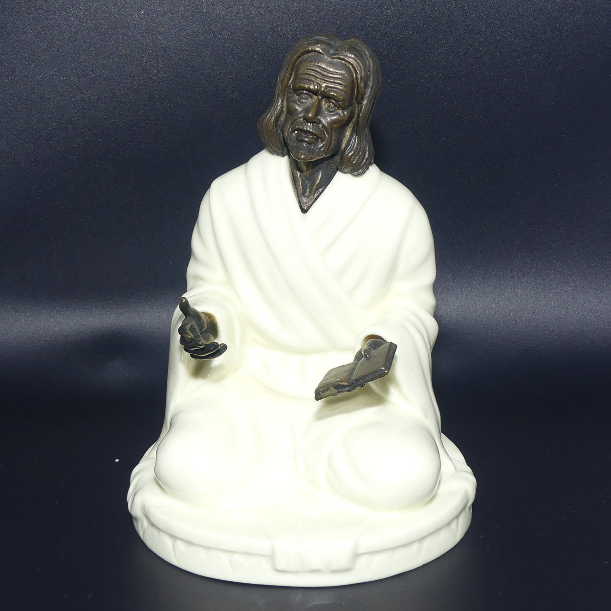 MS25 Minton The Sage figure | Porcelain and Cold Cast Bronze