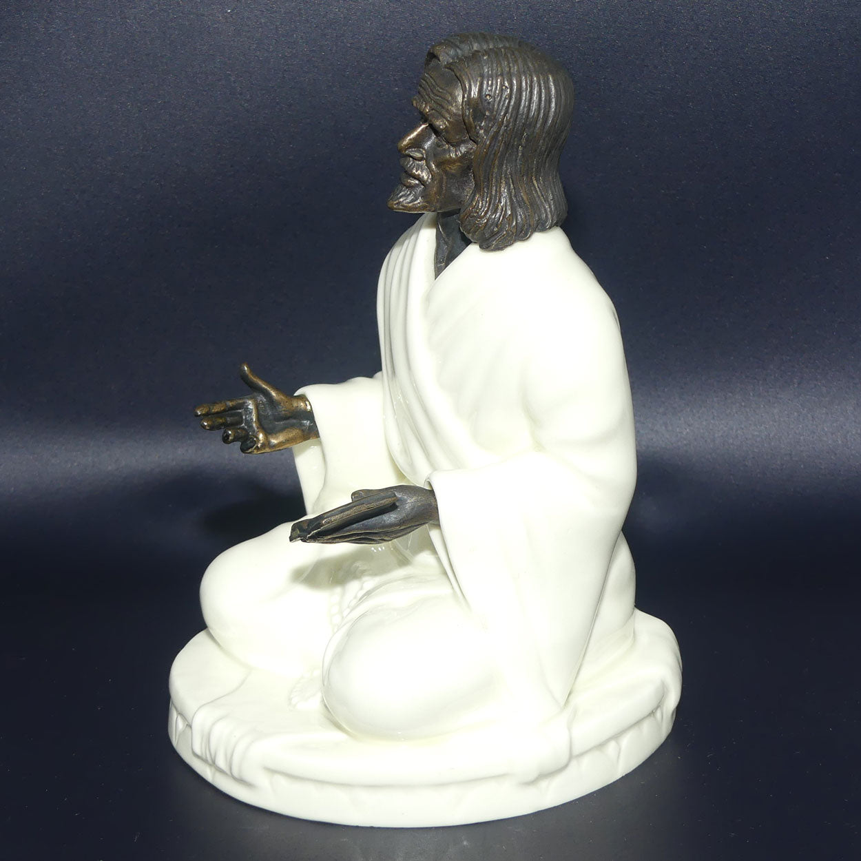 MS25 Minton The Sage figure | Porcelain and Cold Cast Bronze