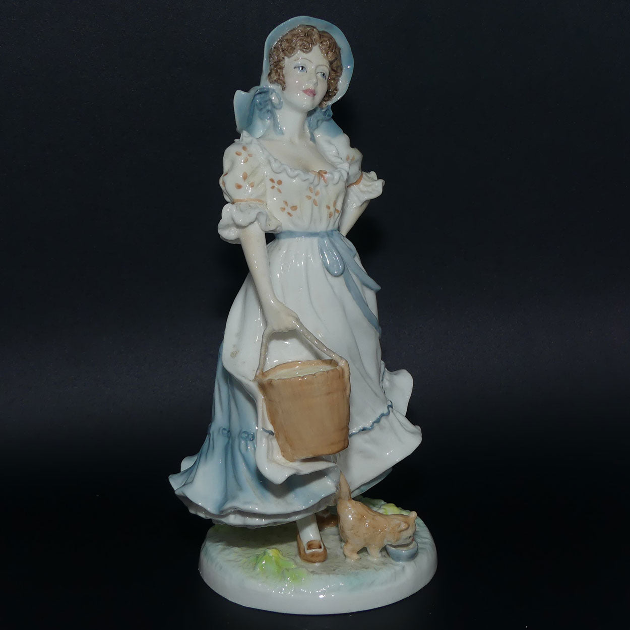 RW4458 Royal Worcester Old Country Ways figure | The Milkmaid | Ltd Ed