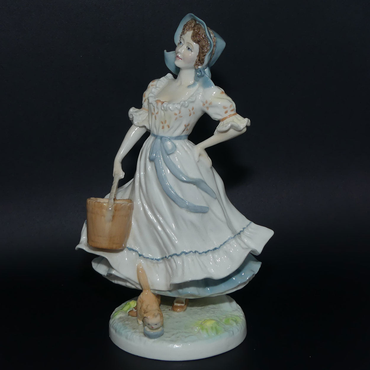 RW4458 Royal Worcester Old Country Ways figure | The Milkmaid | Ltd Ed