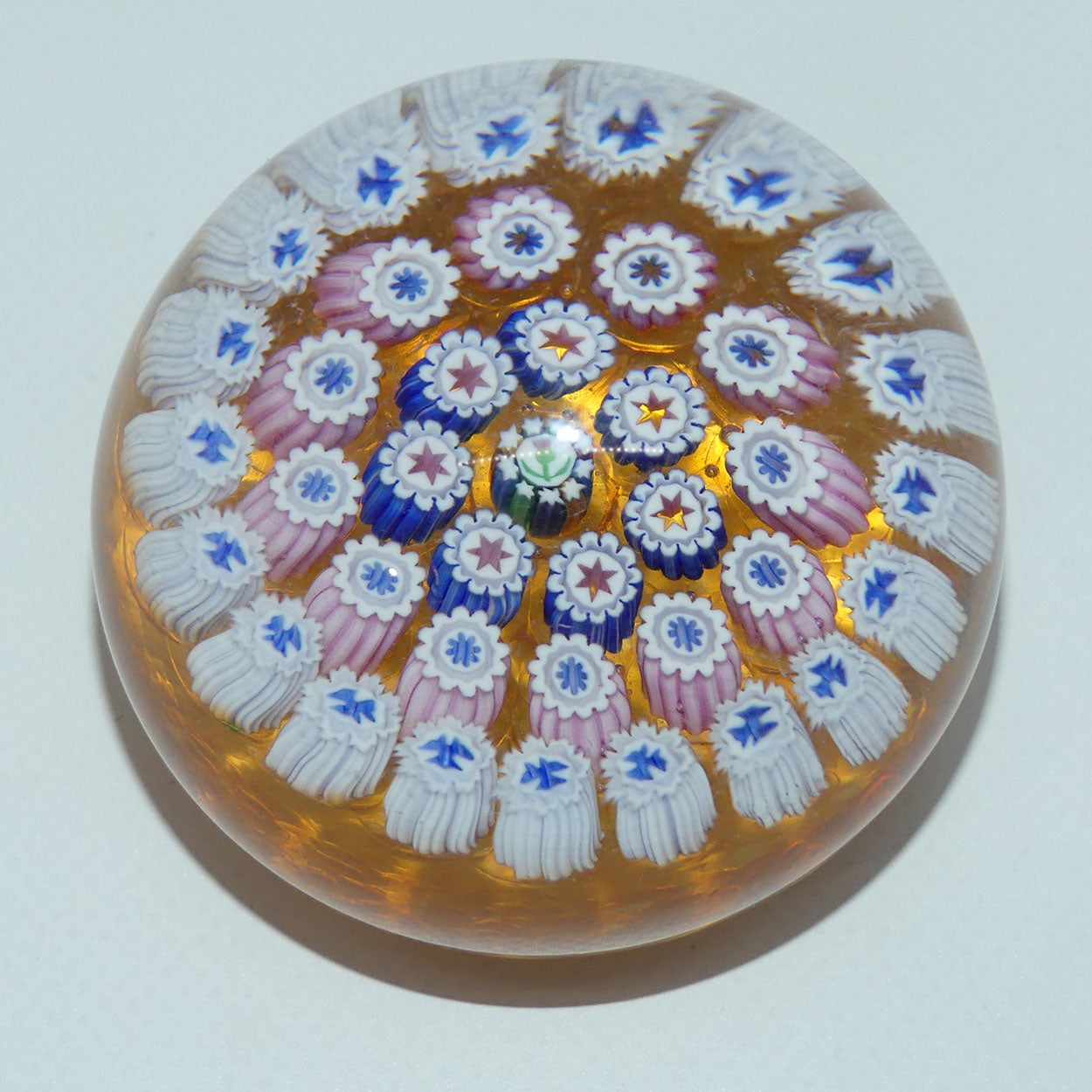 john-deacons-scotland-millefiori-concentric-miniature-paperweight-amber