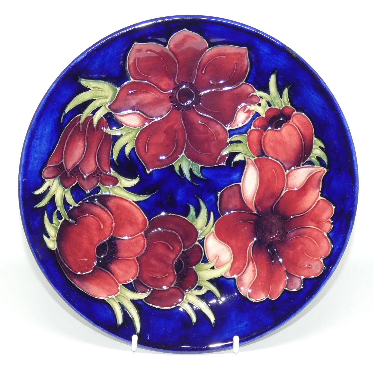 Walter Moorcroft Anemone | Blue plate