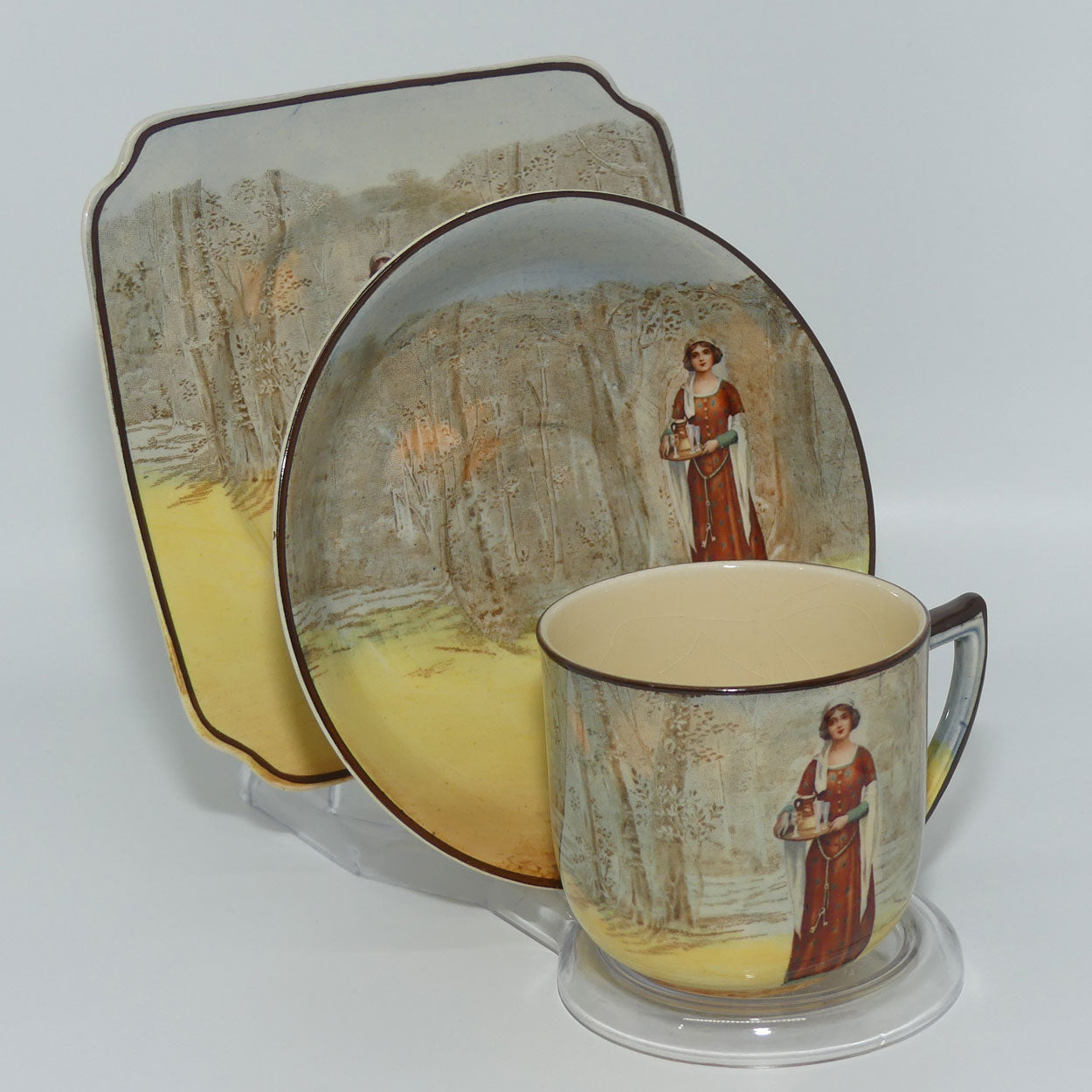 Royal Doulton Shakespearean Anne Page trio D3596 | matched