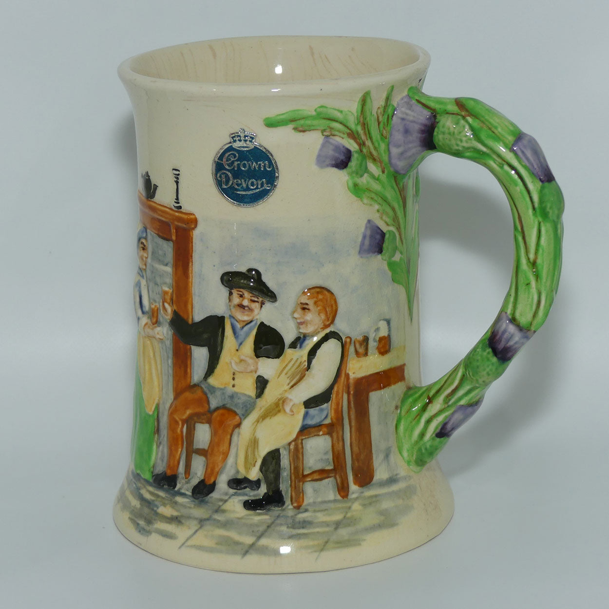Crown Devon Fieldings Auld Lang Syne musical tankard