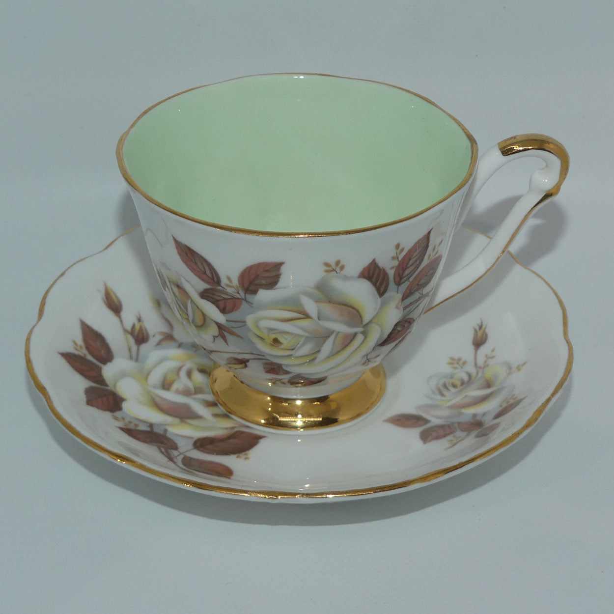queen-anne-bone-china-autumn-rose-pattern-trio-green