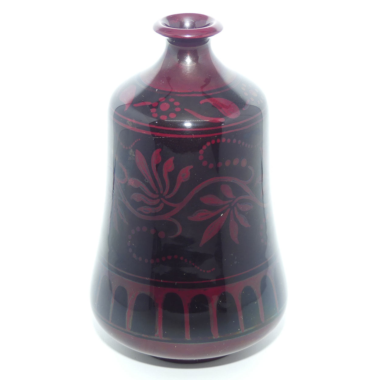 Bernard Moore Pottery Flambe Foliage vase by Cecily H Jackson