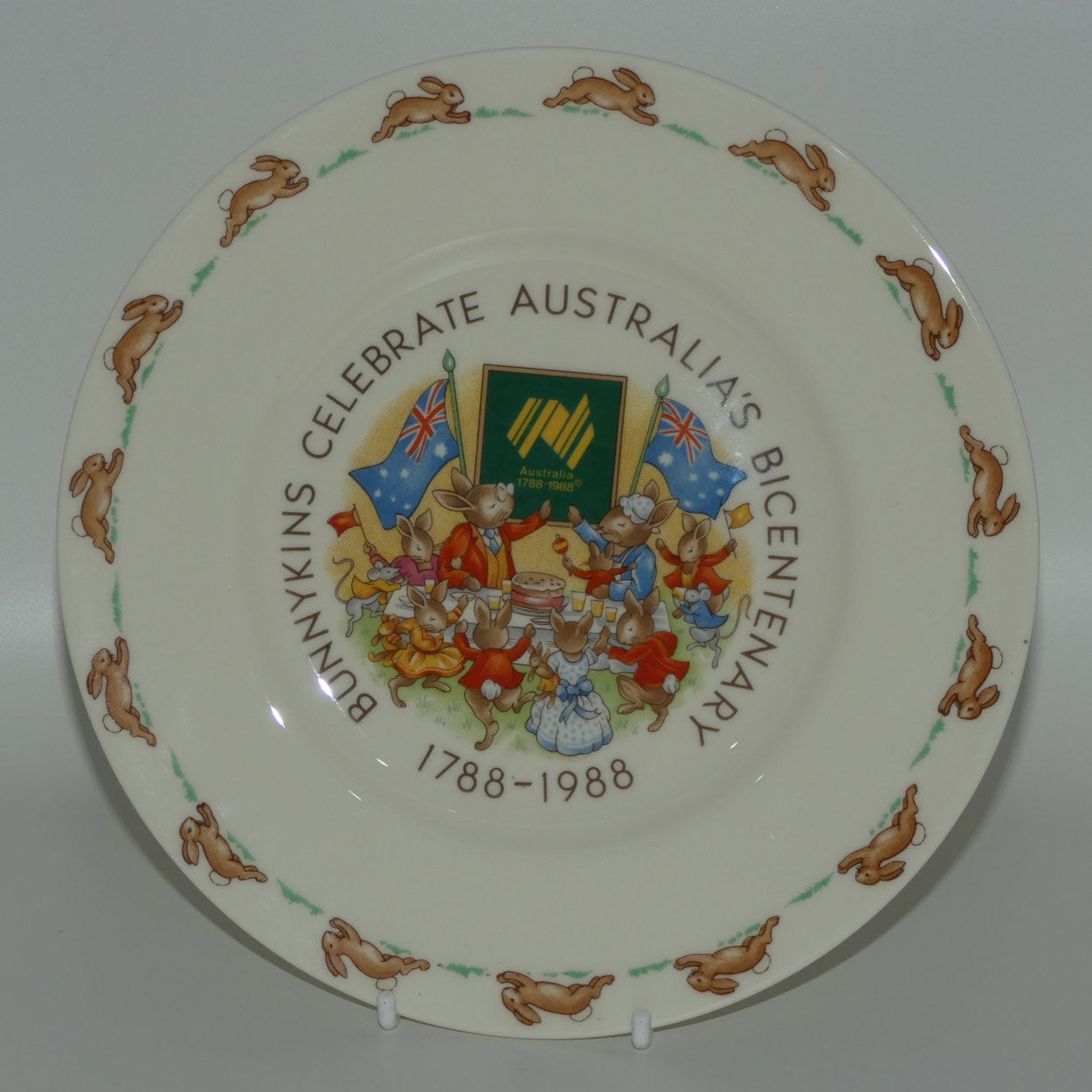 Royal Doulton Bunnykins Australia's Bicentenary 1788 - 1988 plate