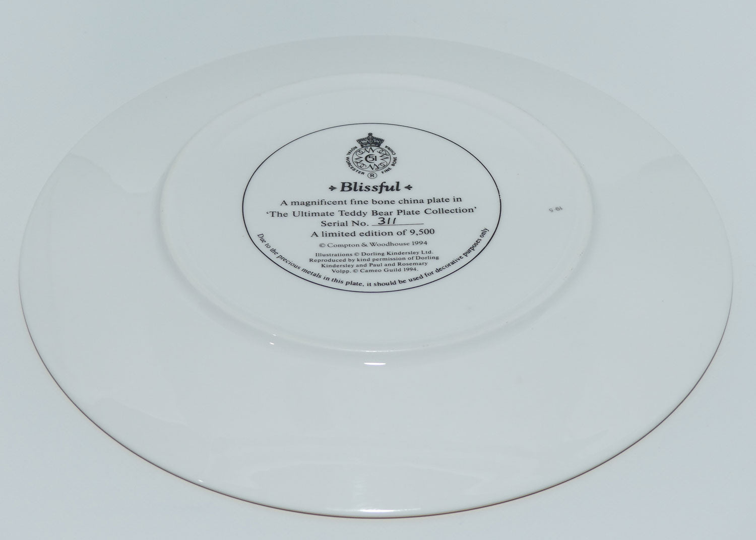 Royal Worcester The Ultimate Teddy Bear Plate Collection | Blissful
