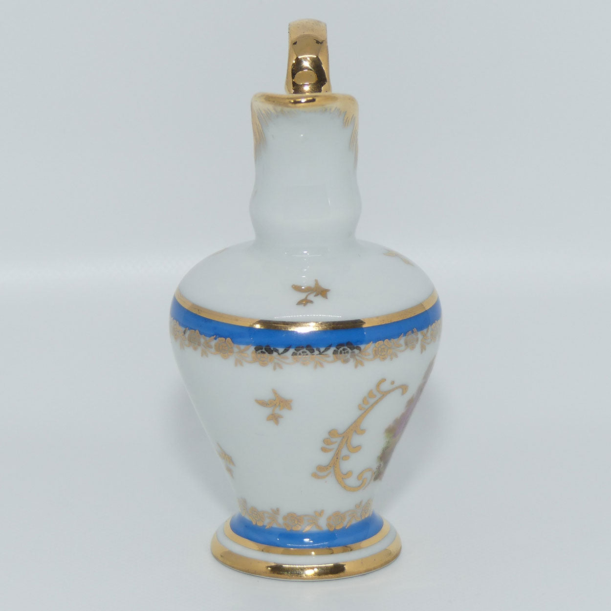 Limoges DC France Courting Scene decorated fancy ewer | Blue Bands