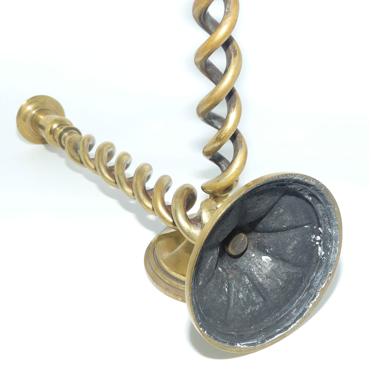 Pair of Brass Open Barley Twist candlesticks | 15 inch | 38cm tall