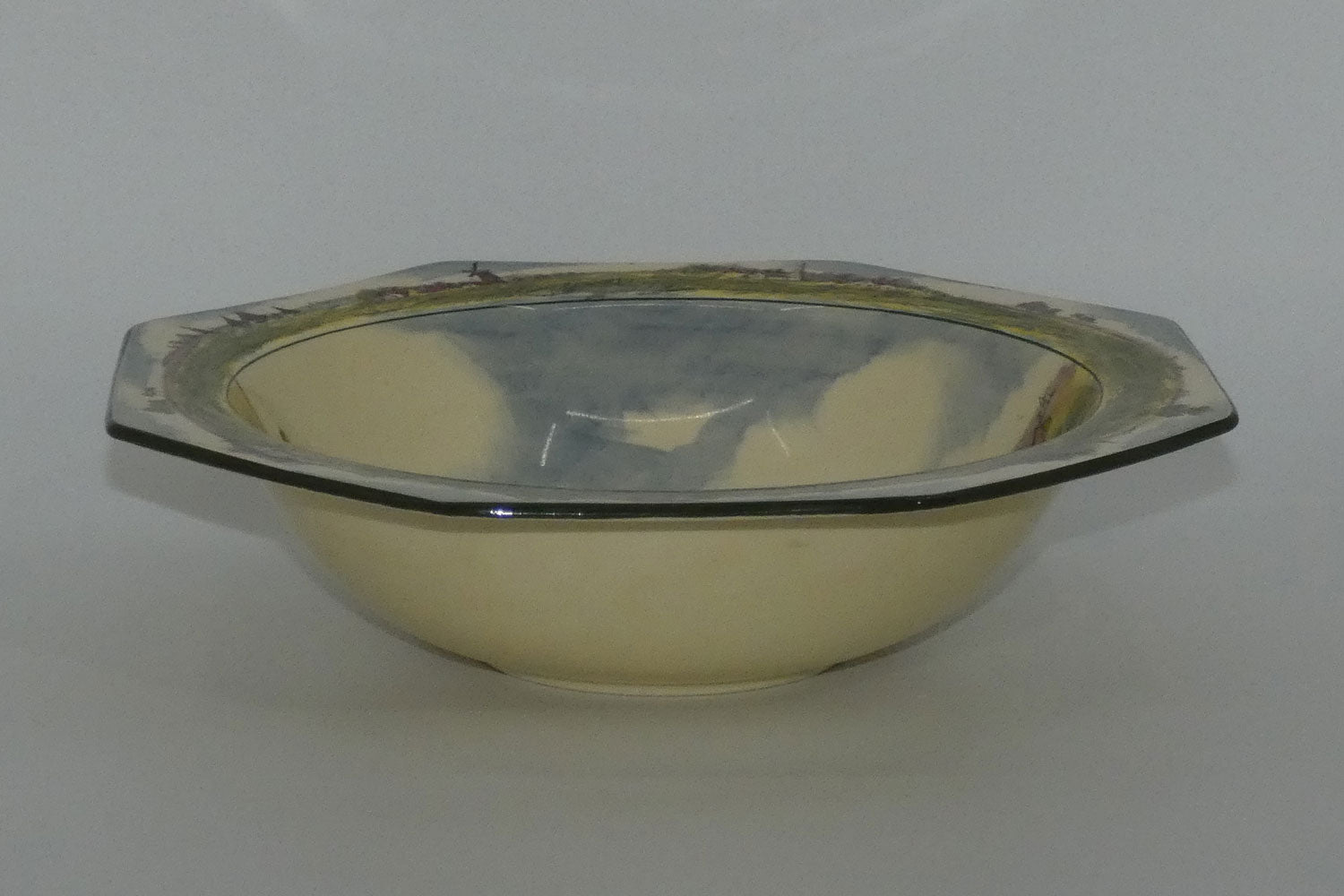 royal-doulton-caldecotts-a-hunting-family-octagonal-shape-bowl-d4720