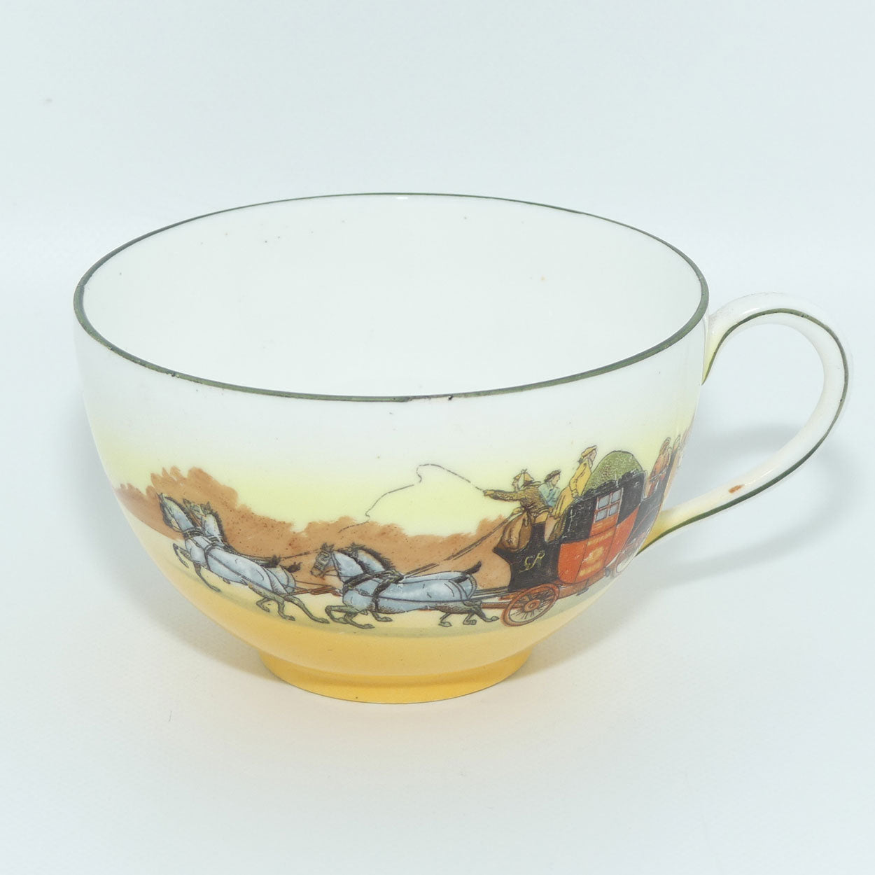 Royal Doulton Coaching Days Cecil shape trio E3804 | Square Plate #2