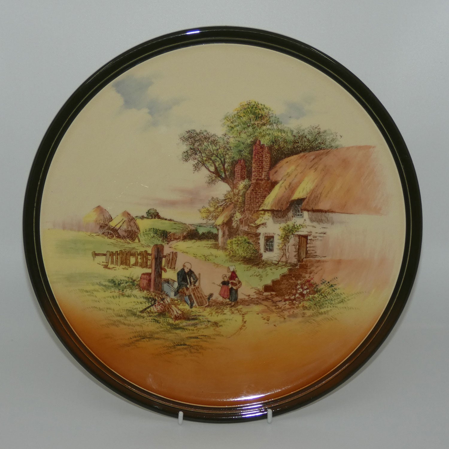 royal-doulton-rustic-england-wall-charger-d5694-green-border