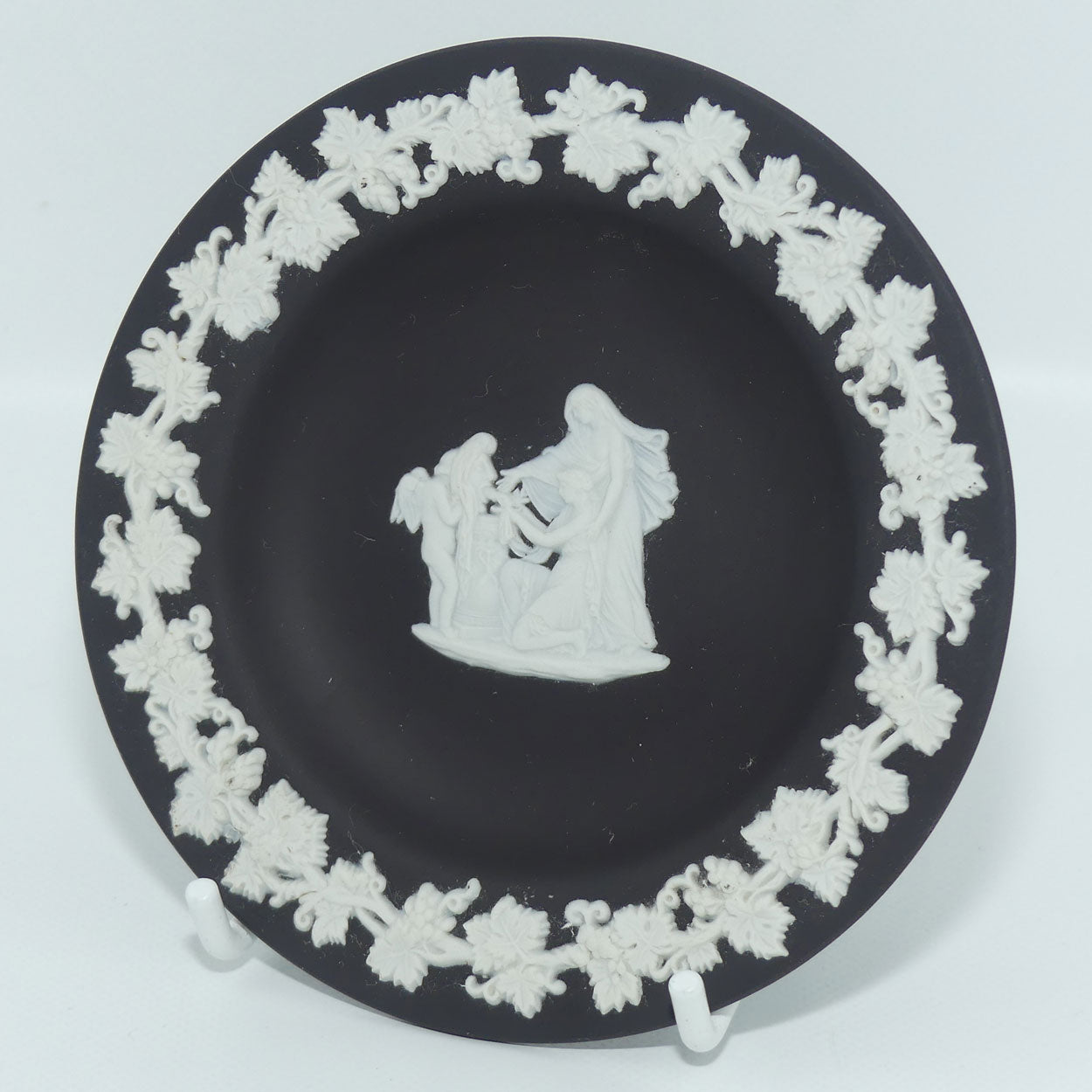 Wedgwood Jasper | White on Black | Cupid as Oracle plate #1