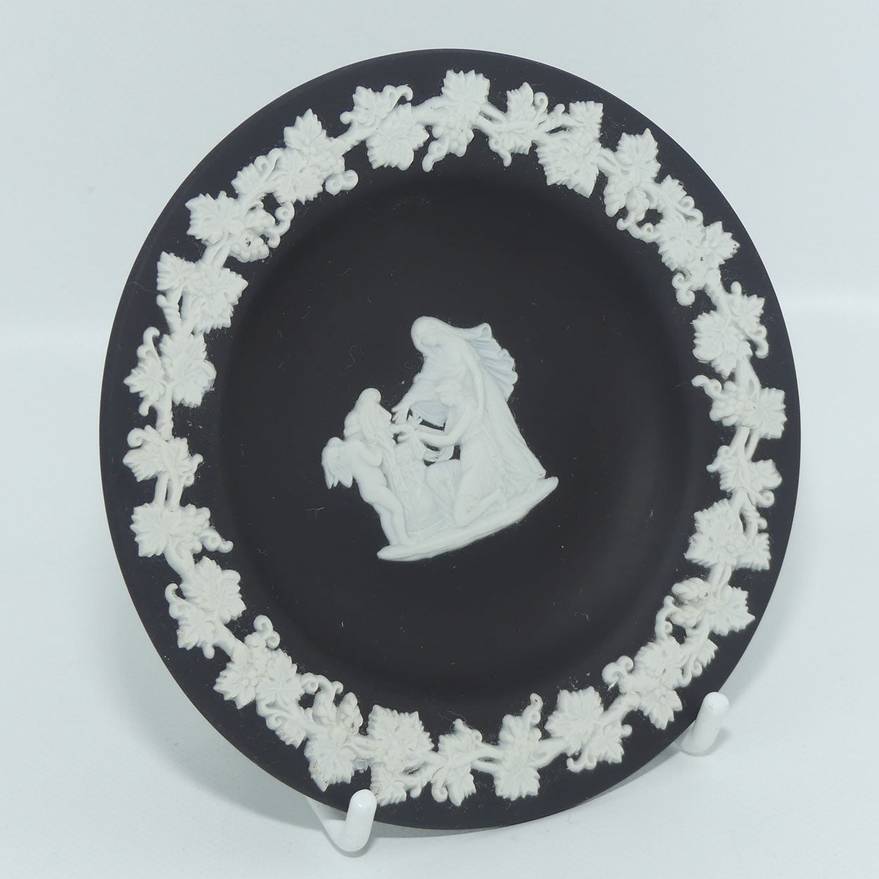Wedgwood Jasper | White on Black | Cupid as Oracle plate #1